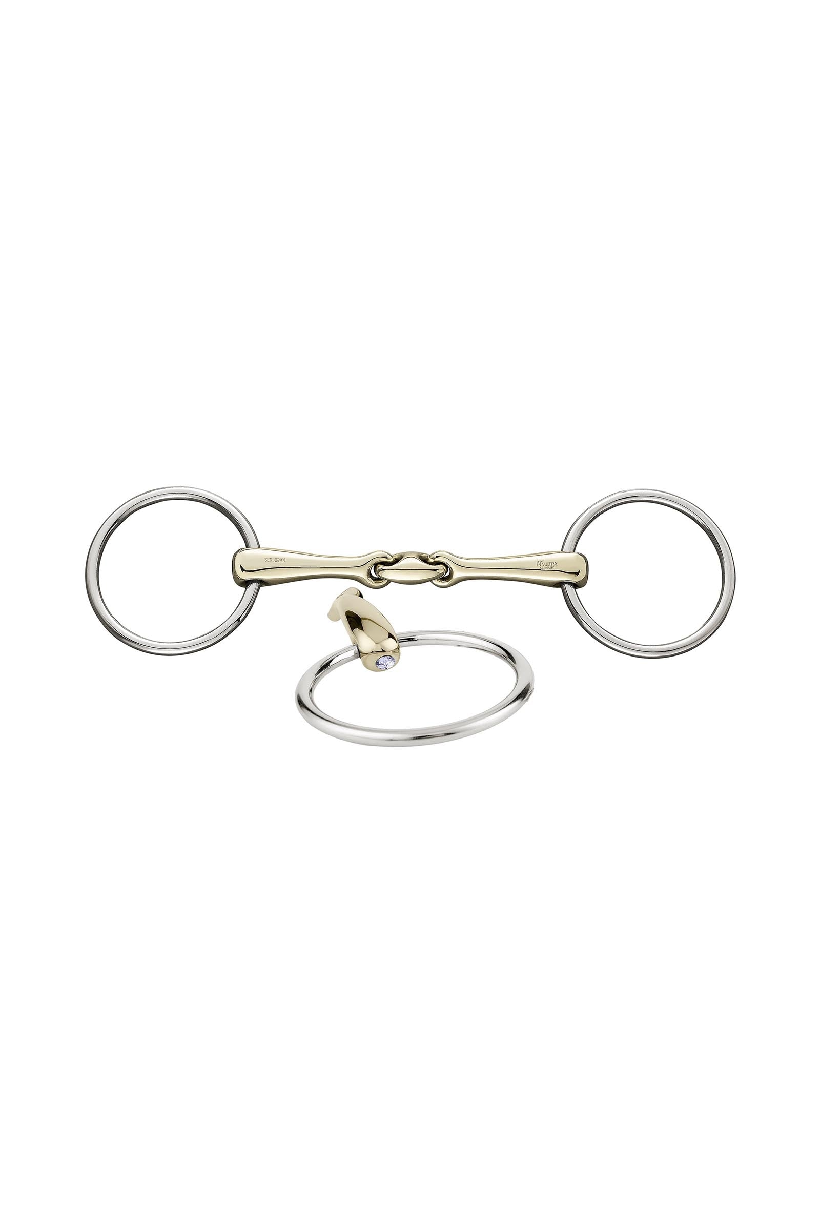 Sprenger KK Ultra Snaffle Bit, Double Jt. 16mm, Sensogan, W. Crystals Horse Bits