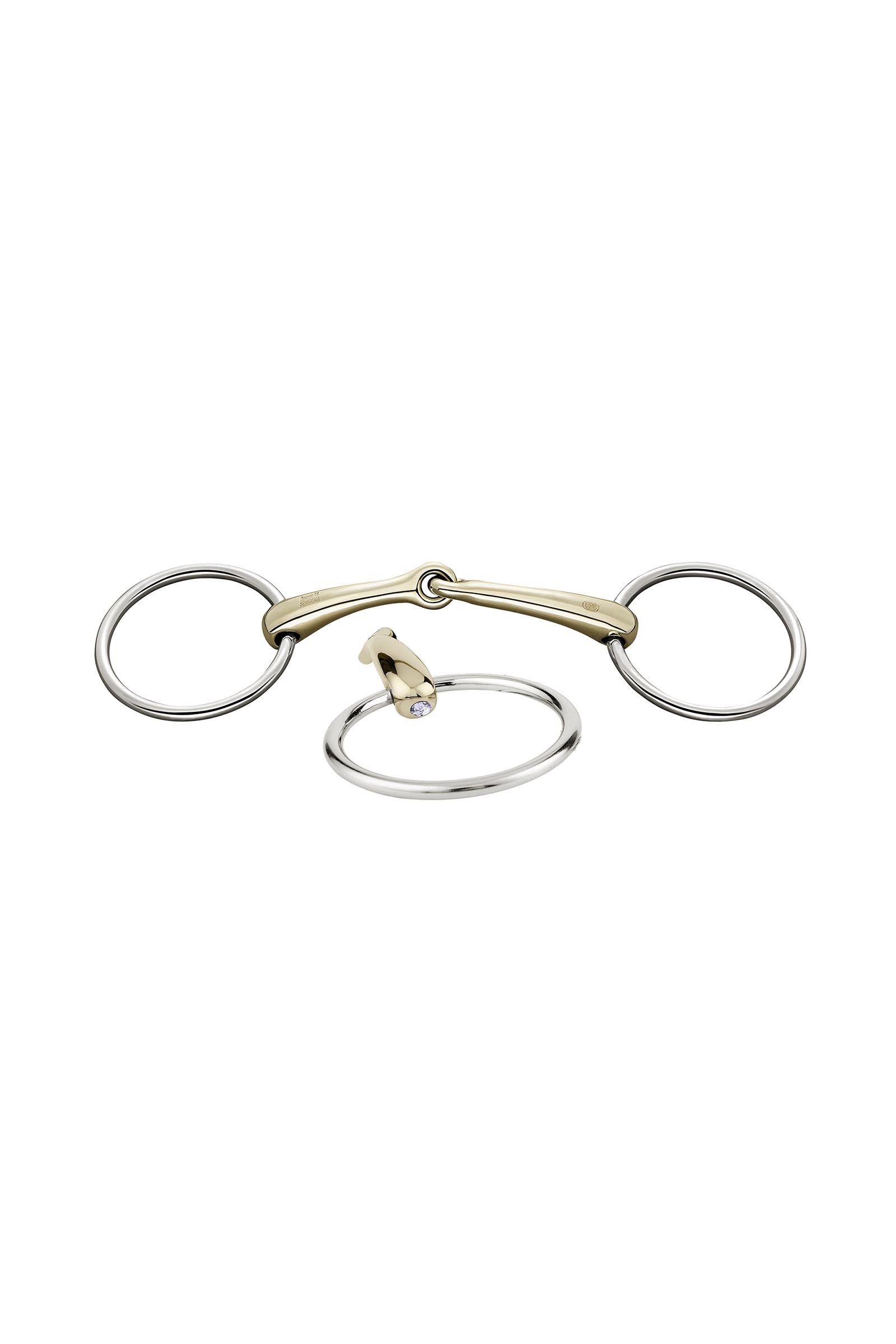 Sprenger Dynamic RS Loose Ring Snaffle Bit, Single Jt. 16mm, Sensogan, W. Crystal Horse Bits