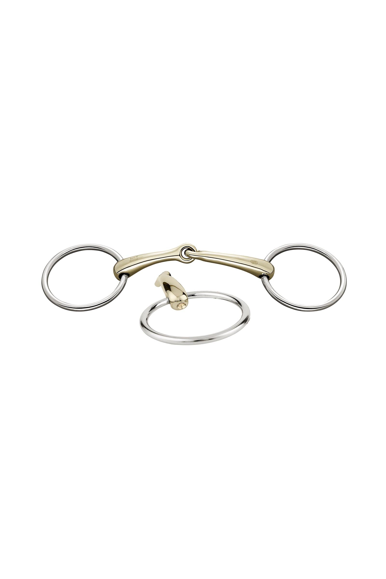 Sprenger Dynamic RS karikás zabla, egyszer tört, 16 mm, Sensogan, kristályokkal Zablák