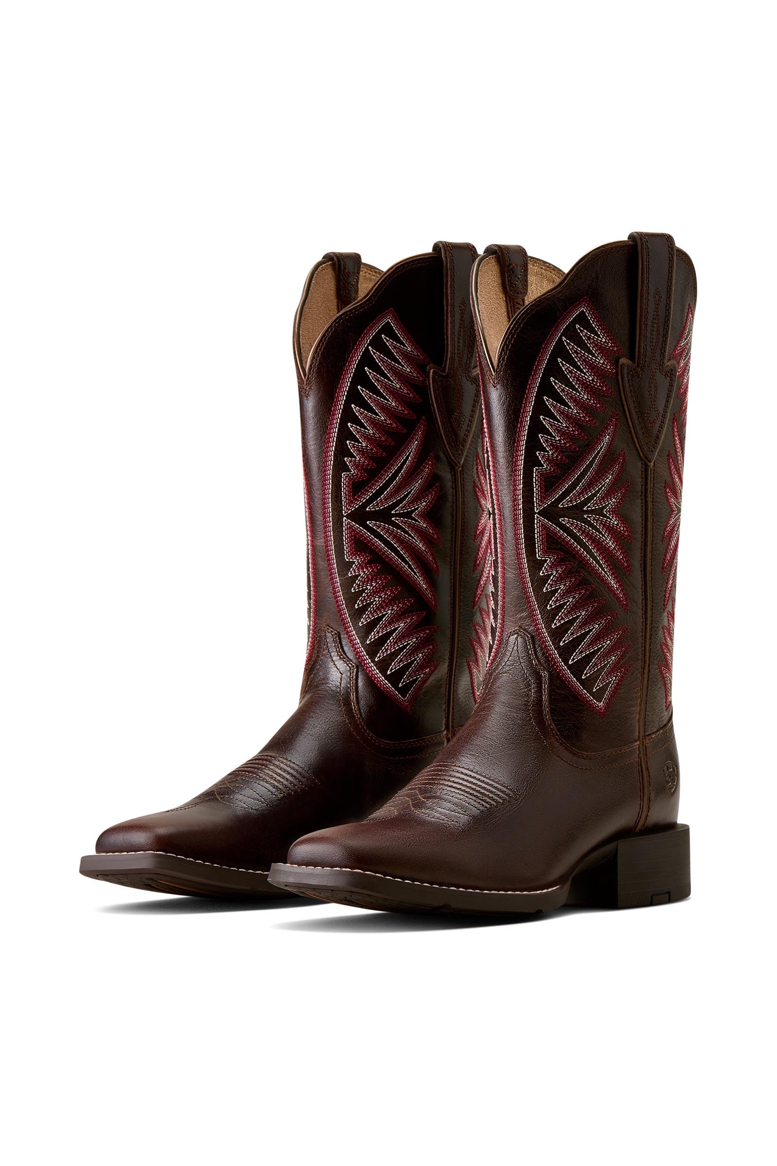 Ariat Womens Round Up Ruidoso Wide Square Toe Western Boot Riding Boots & Riding Shoes