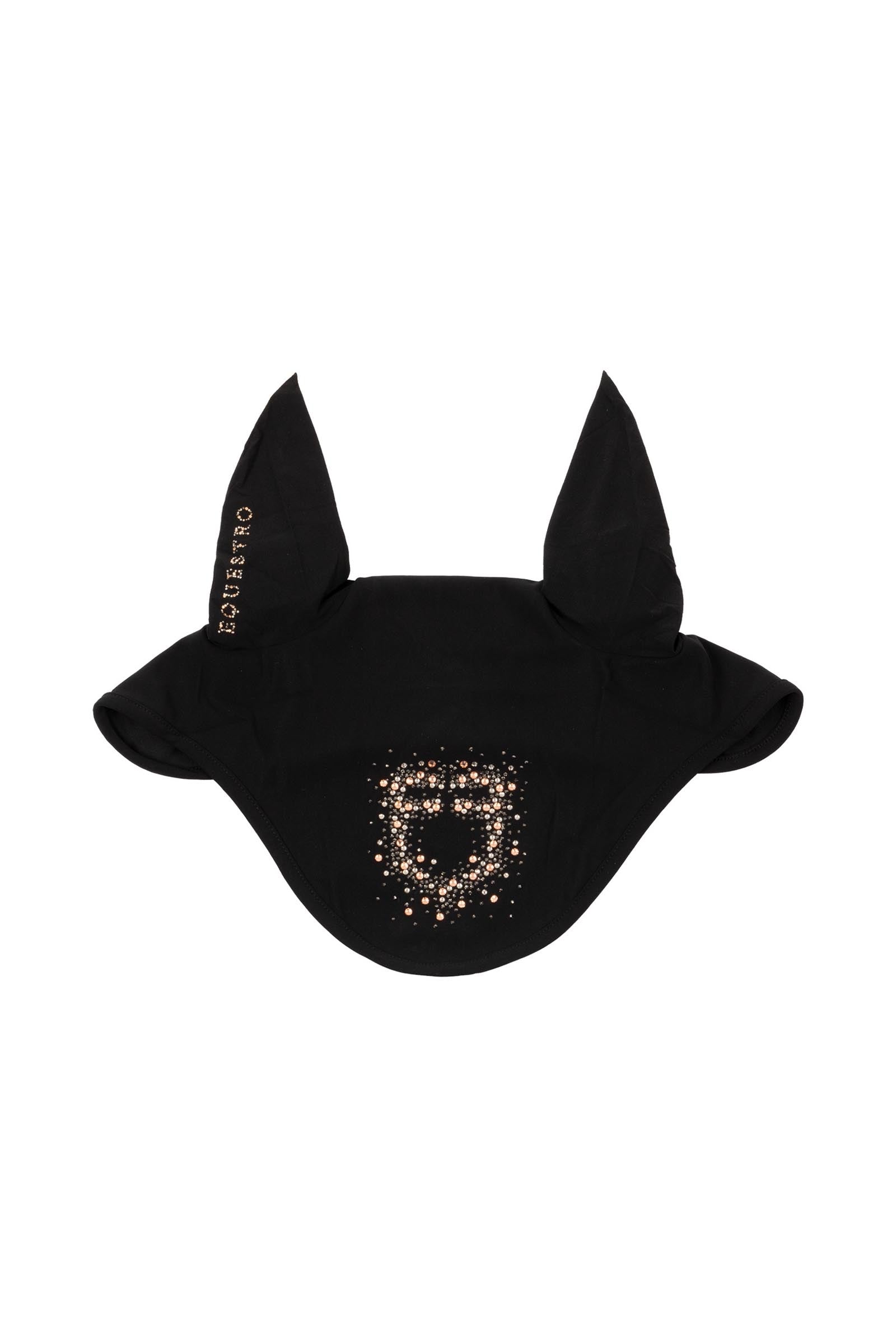 Equestro Fly Veil in Technical Fabric With Rhinestone Logo Saddle Pads