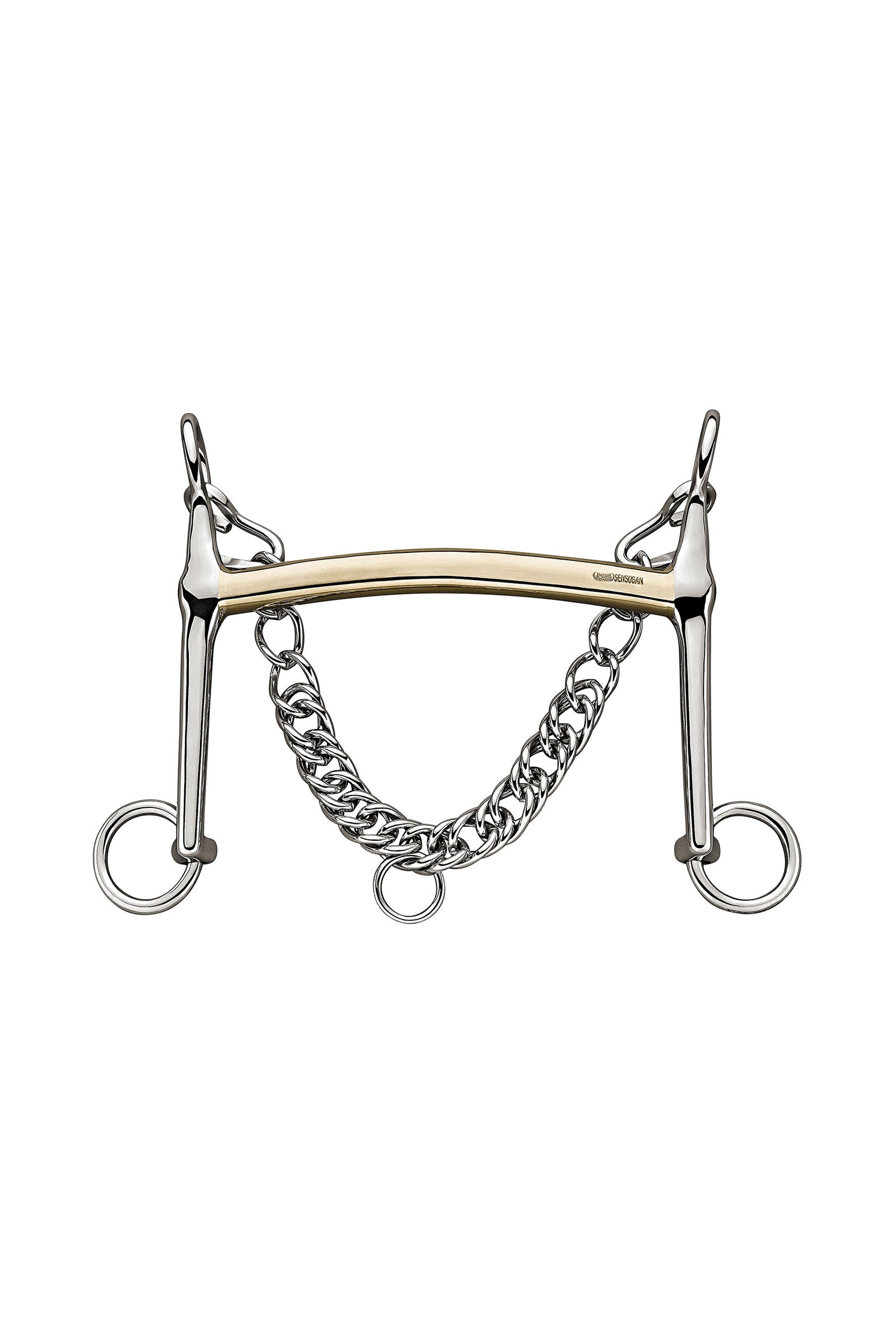 Sprenger francia kandár, 14 mm, 7 cm szárak, Sensogan Zablák