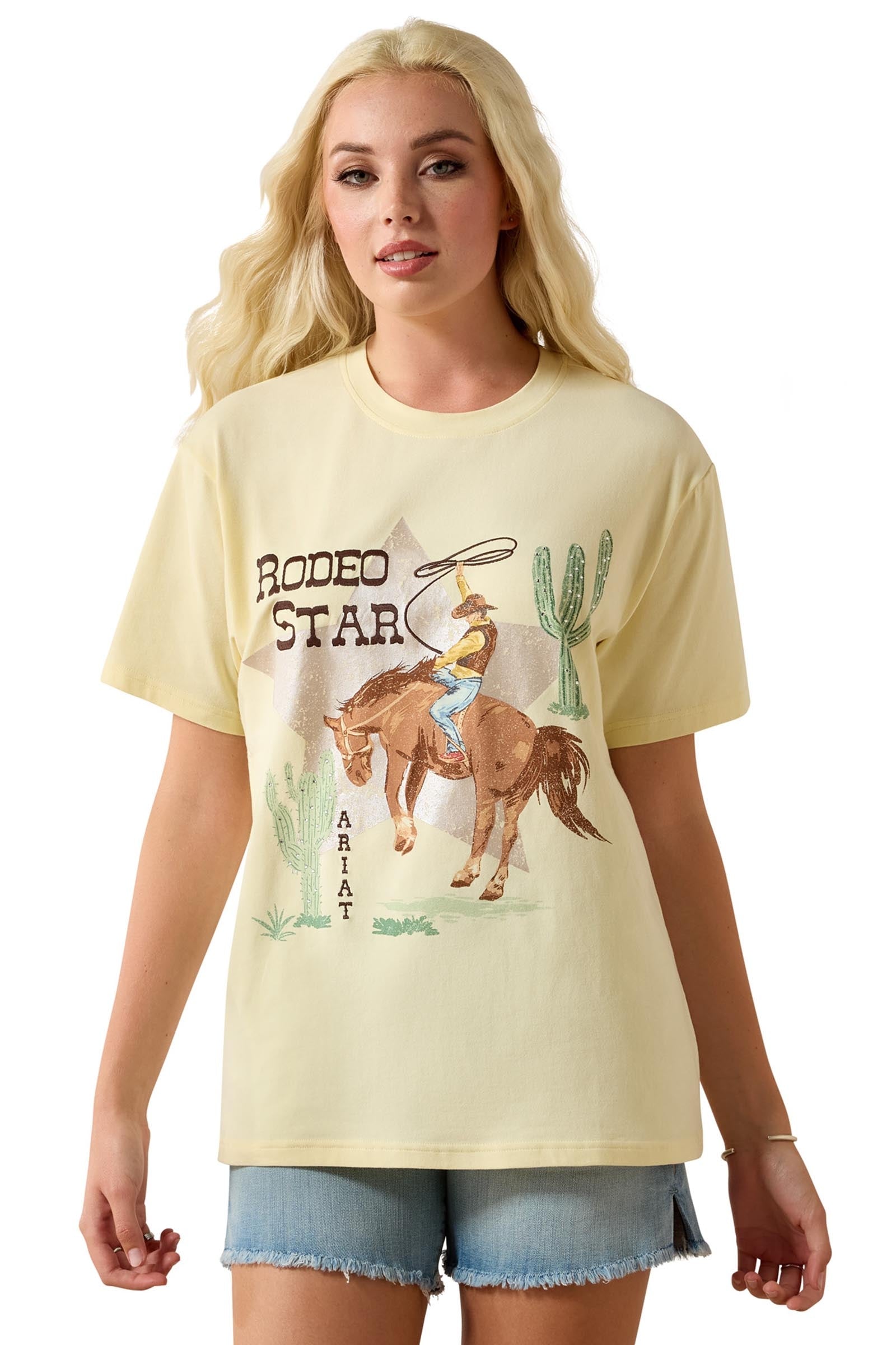 Ariat Women's Rodeo Star Boyfriend T-Shirt Noi Ruházat