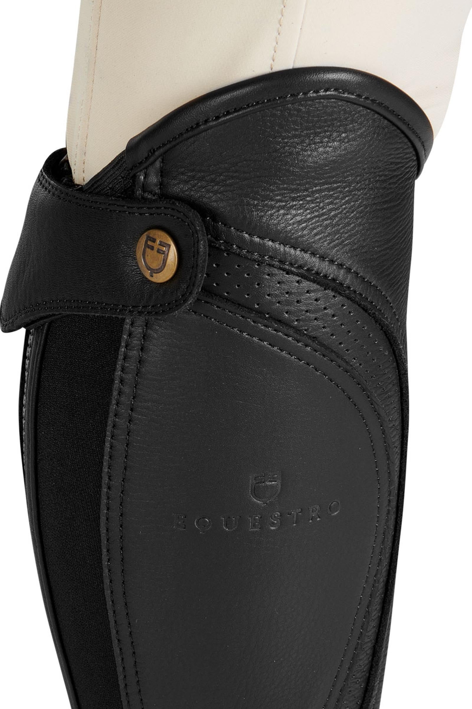 Equestro Unisex Chaps Perforated Leather Maximum Comfort Riding Boots & Riding Shoes
