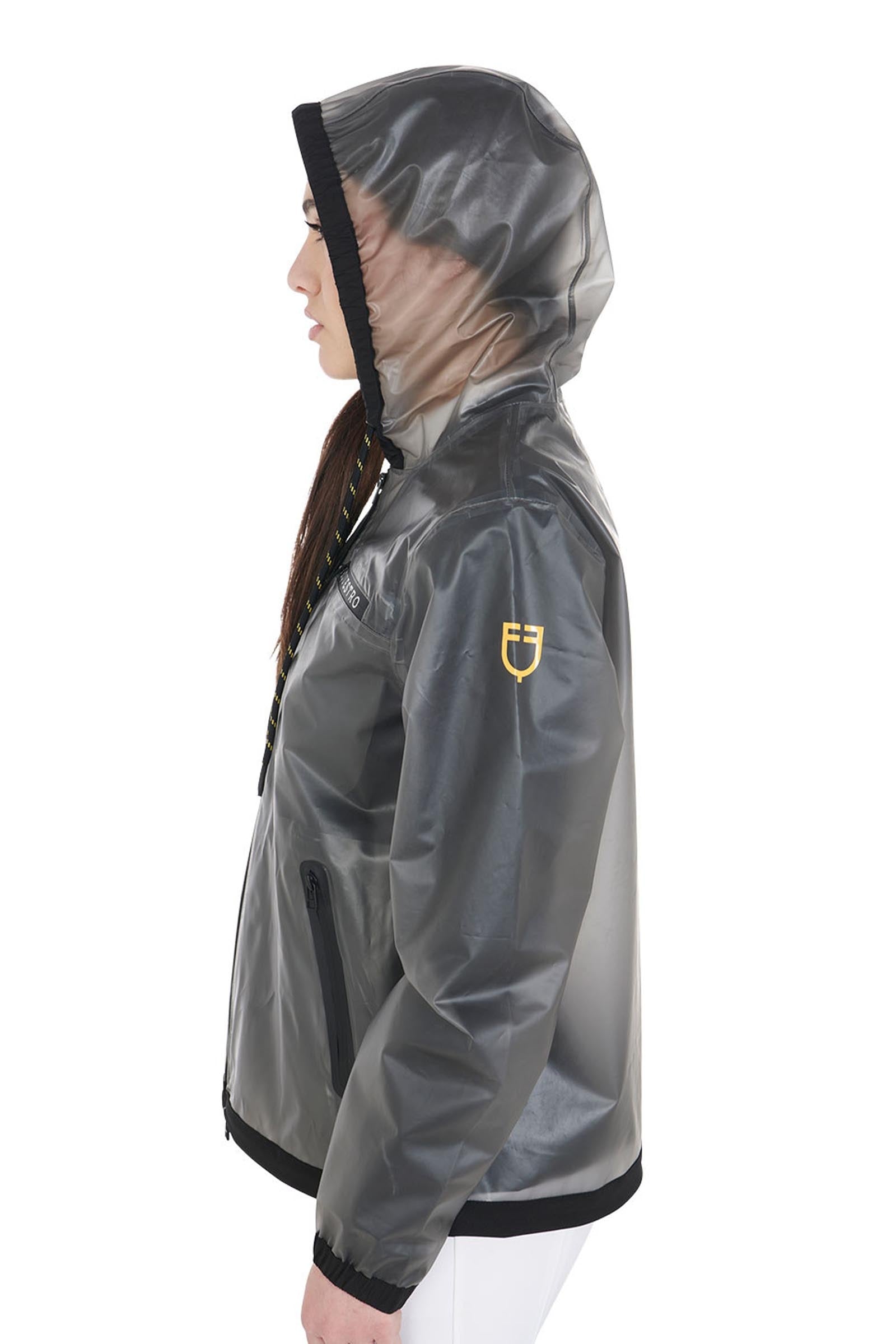 Equestro Women's Transparent Technical Raincoat Women’s Riding Clothing
