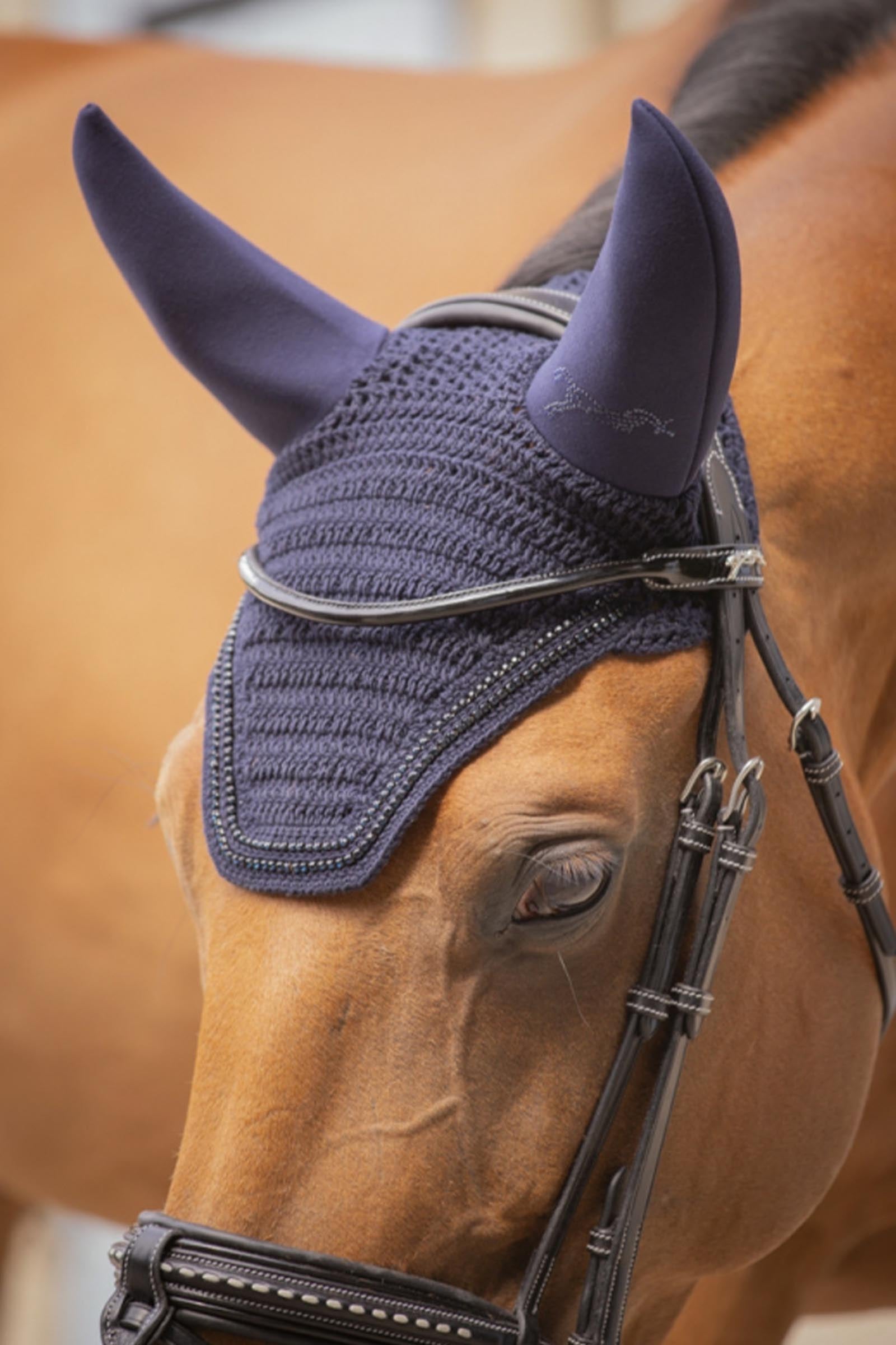 PENELOPE Soundless Fly Mask With Strass Antifly Protection for Horses