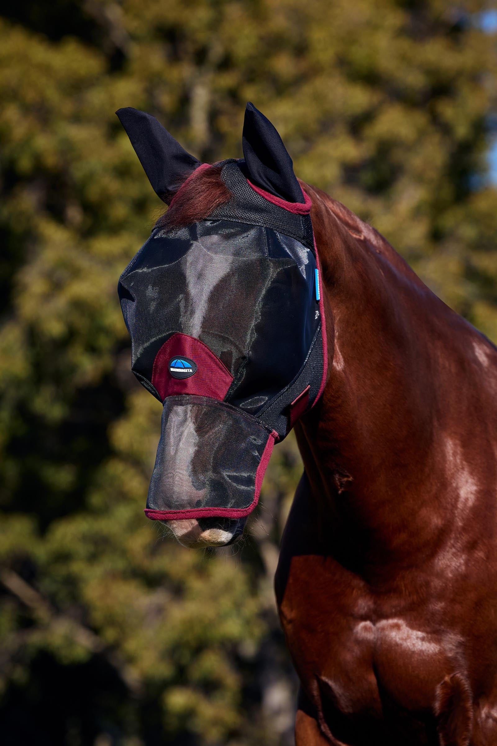 Weatherbeeta Comfitec Fine Mesh Fly Mask With Ears & Nose Antifly Protection for Horses