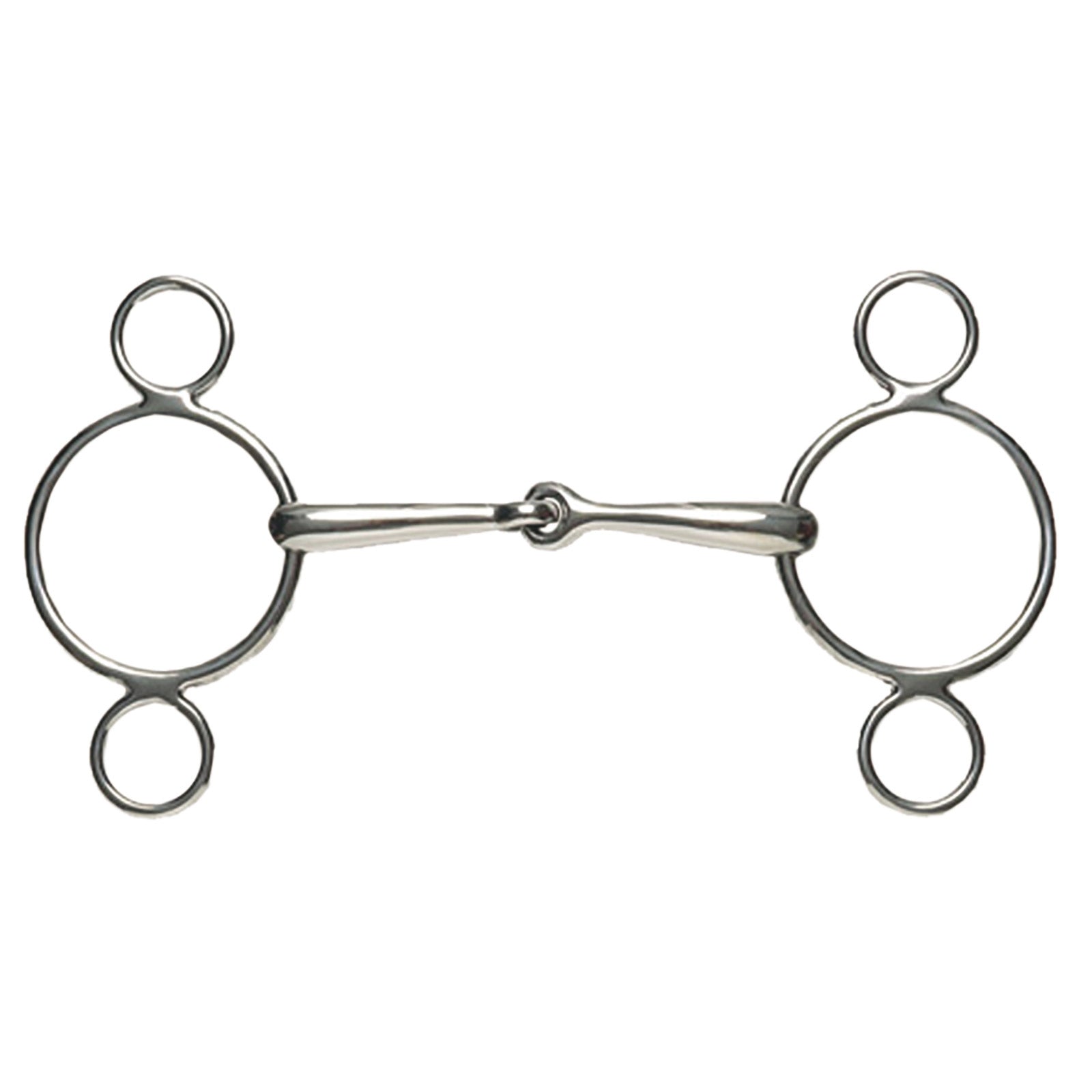 Korsteel Stainless Steel Jointed 2 Ring Dutch Gag Bit Zablák