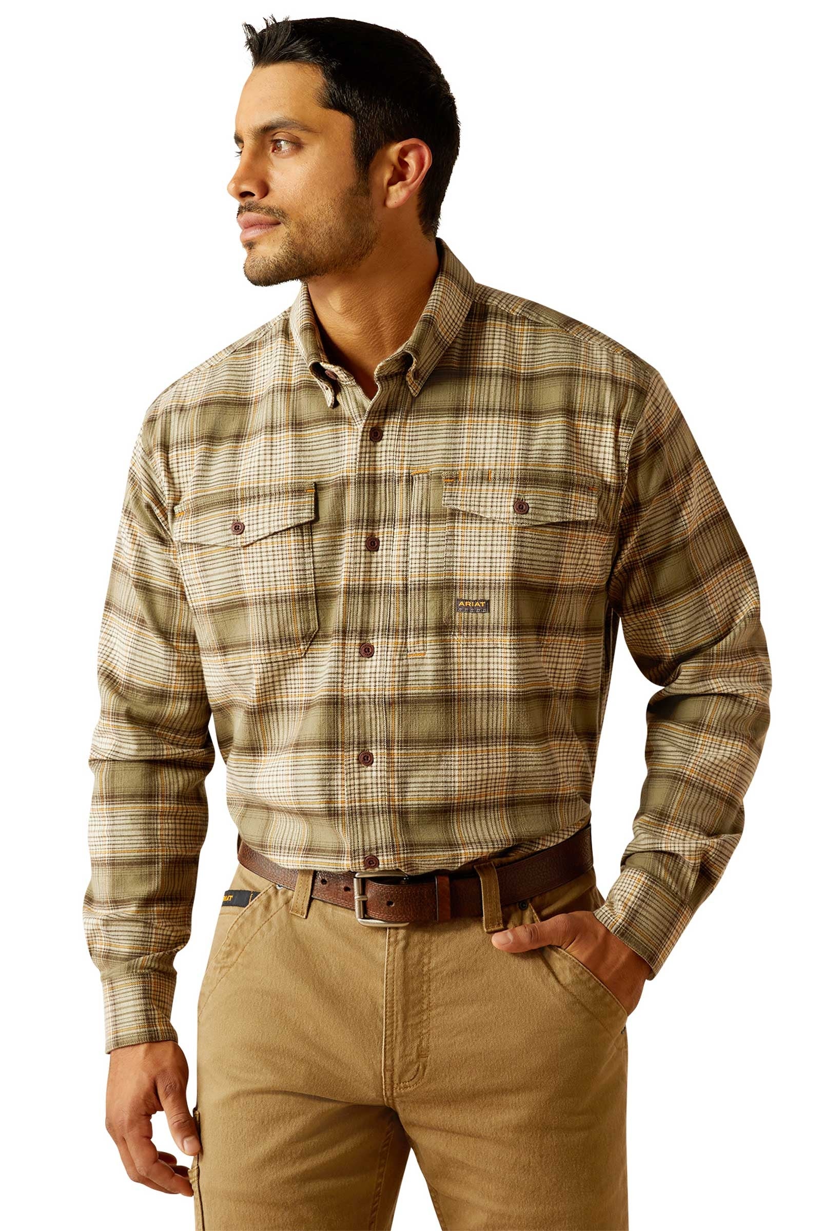 Ariat Rebar flanel DuraStretch munkásing Férfi Ruházat
