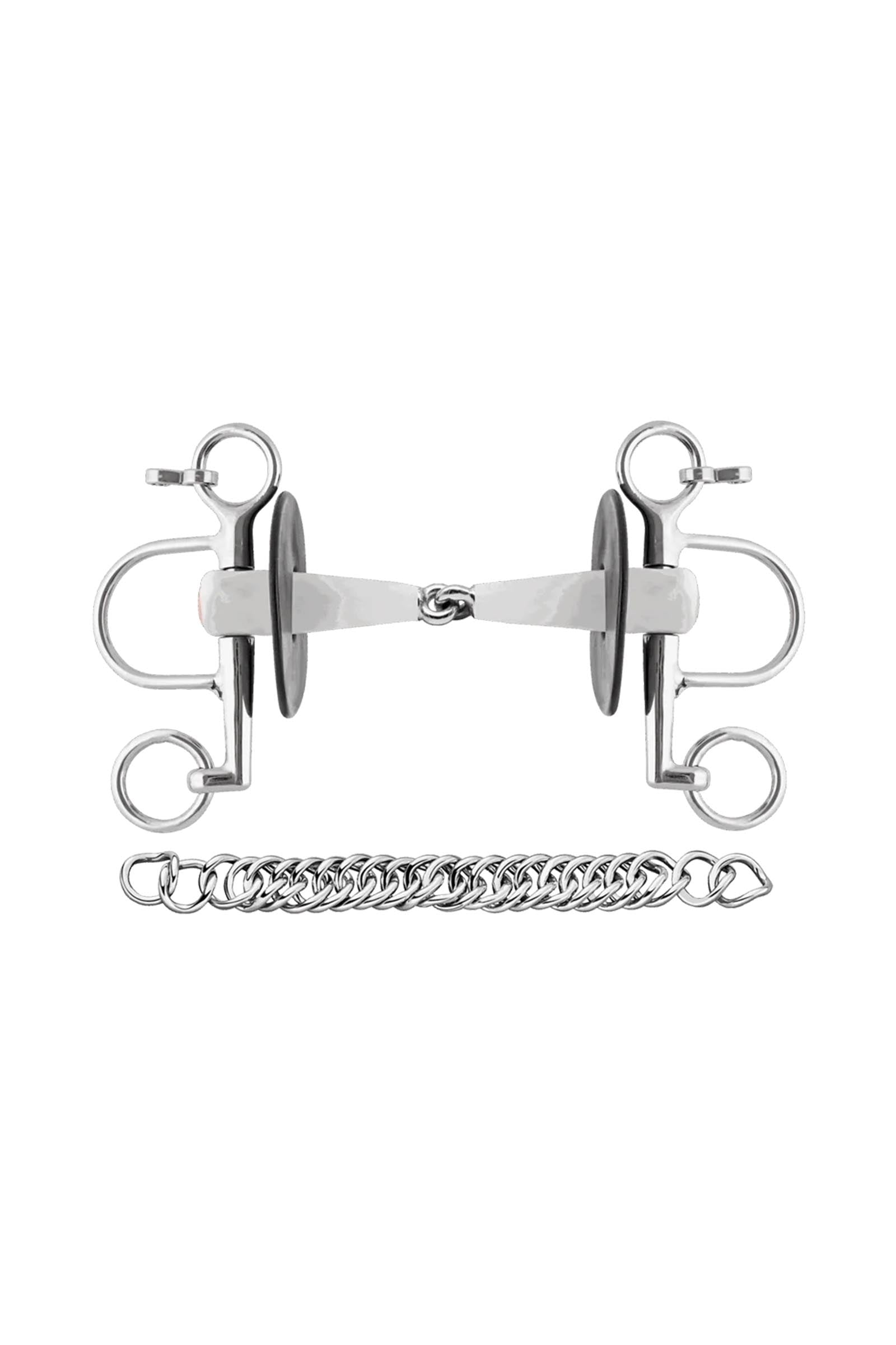 Sprenger Nathe pelham, egyszer tört, 18 mm, hosszú szárak, termoplaszt Zablák