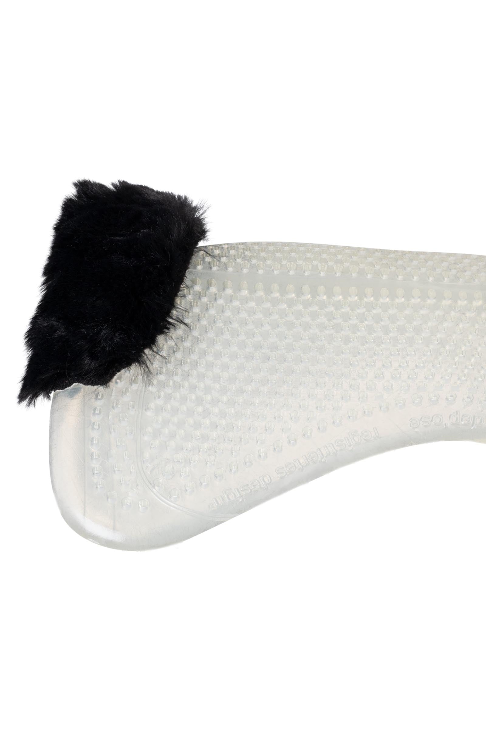 Acavallo Gel Non Slip Classic With Faux Sheepskin Cut-Out Flat Saddle Pads