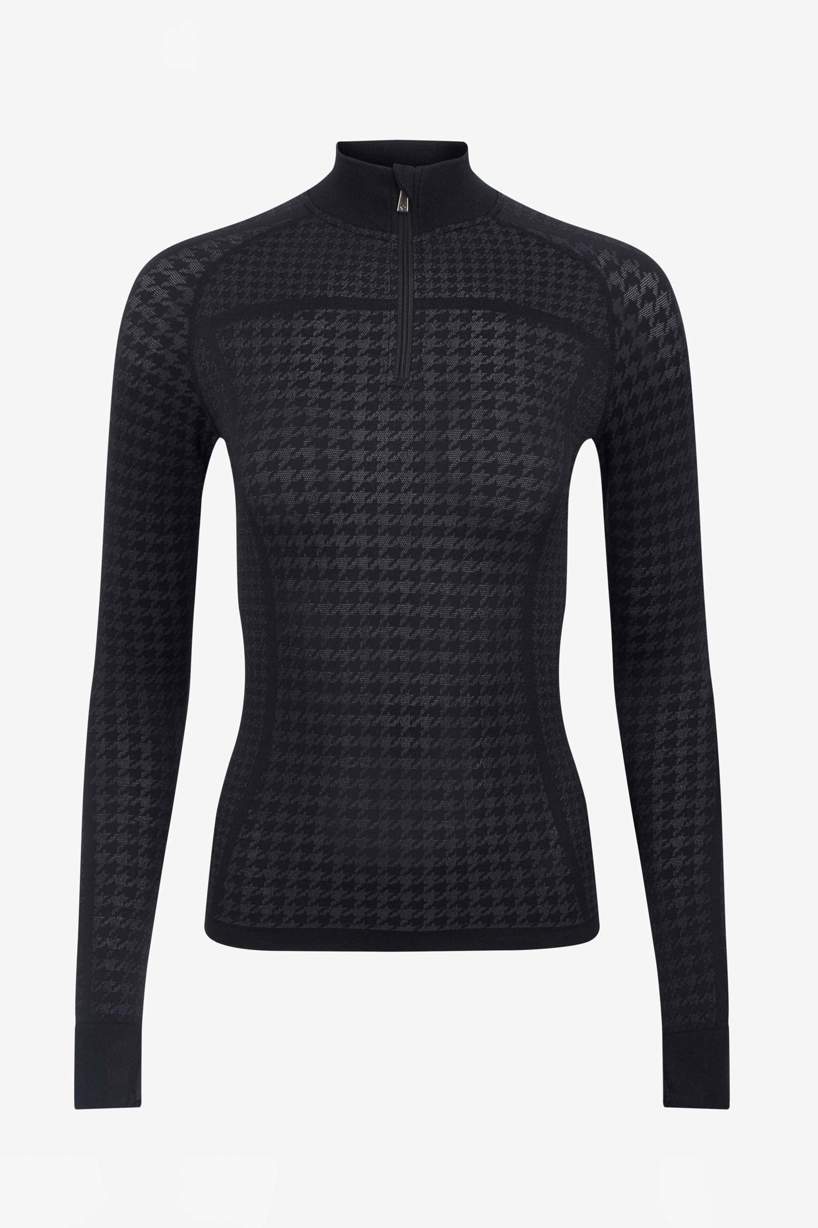 LeMieux Lemieux Aspen Houndstooth Top with Quarter Zip Noi Ruházat