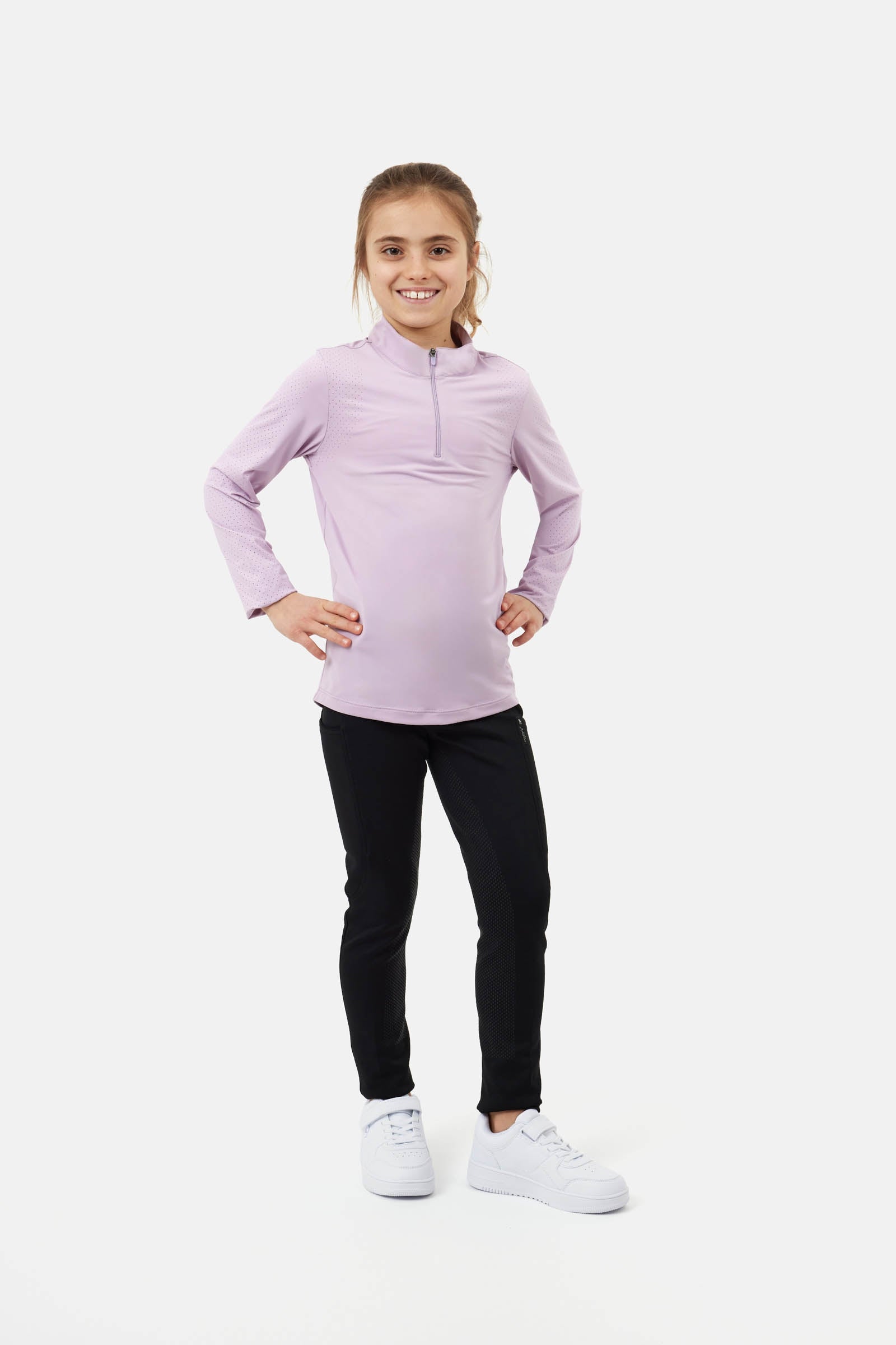 Horze Young Rider Emmie Cooling Training Shirt with Long Sleeves Kids Apparel