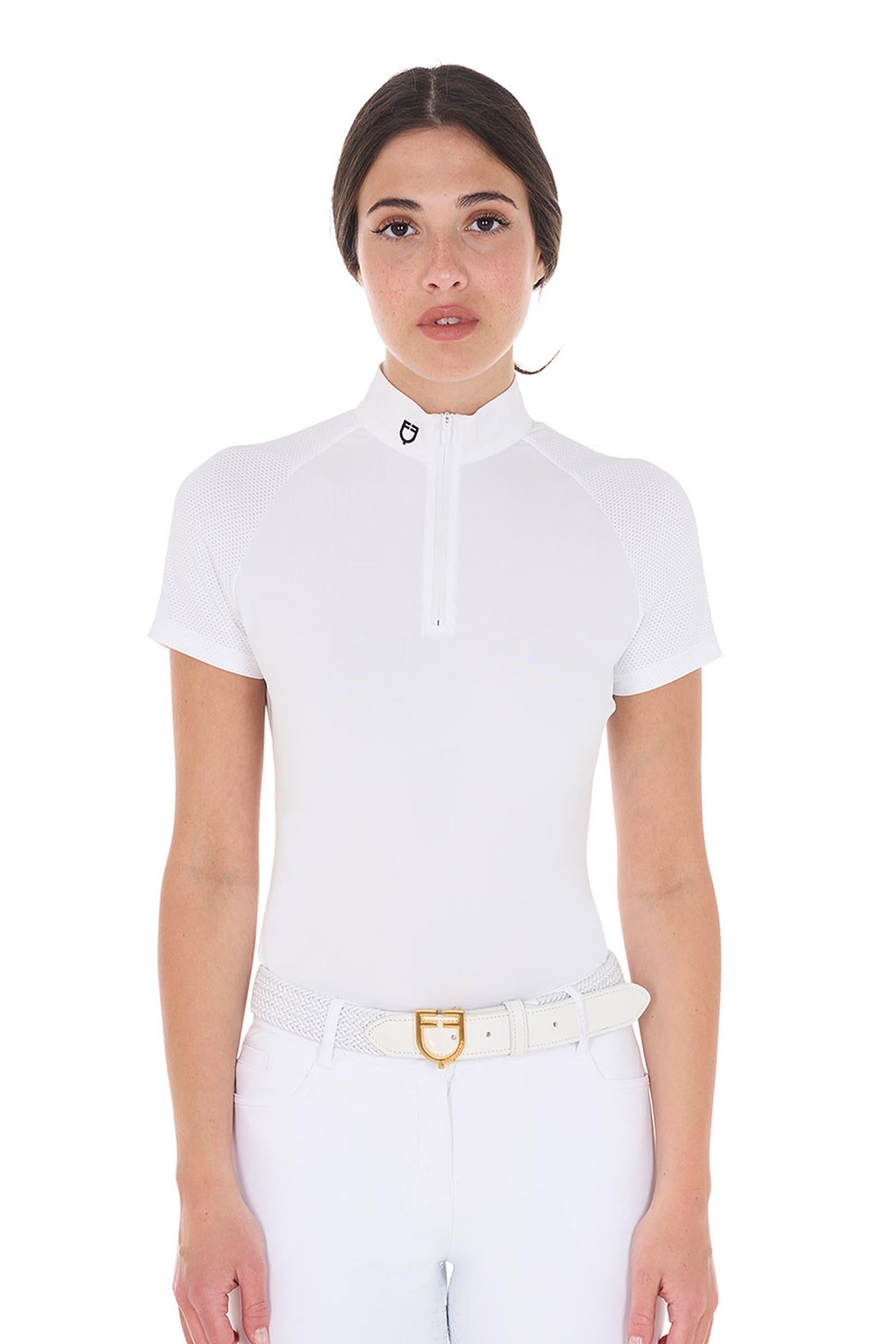 Equestro Women's Slim Fit Stretch Competition Polo Shirt Women’s Riding Clothing