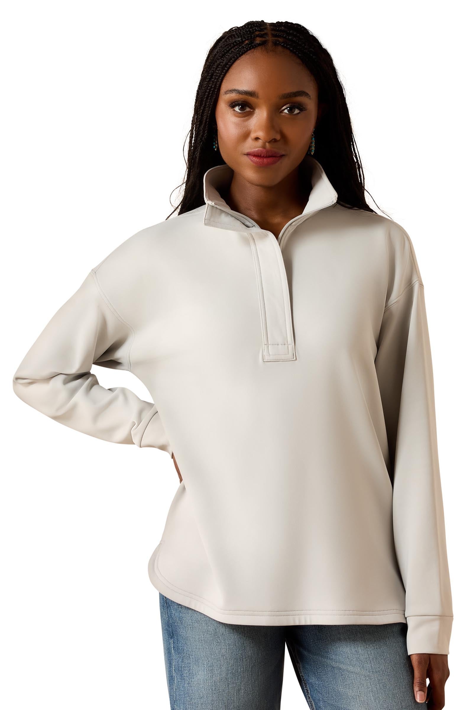 Ariat Women's Breeze Logo 1/2 Zip Sweatshirt Noi Ruházat