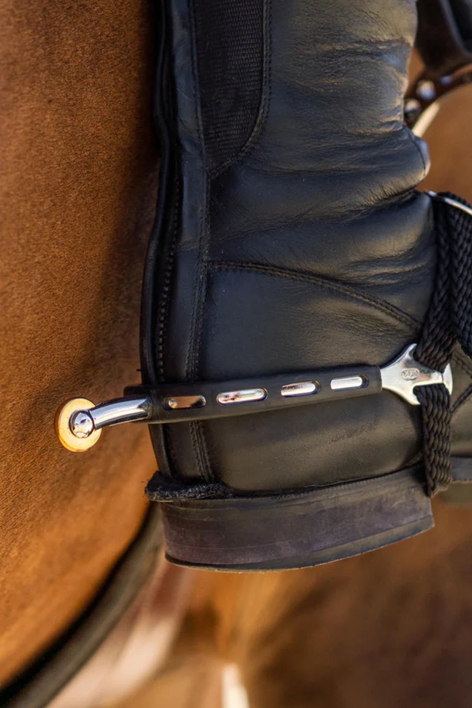 Sprenger ULTRA Fit Extra Grip Spurs, Balkenhol Fastening & Verticle Comfort Roller, Rounded, 32 mm Riding Whips, Crops & Spurs