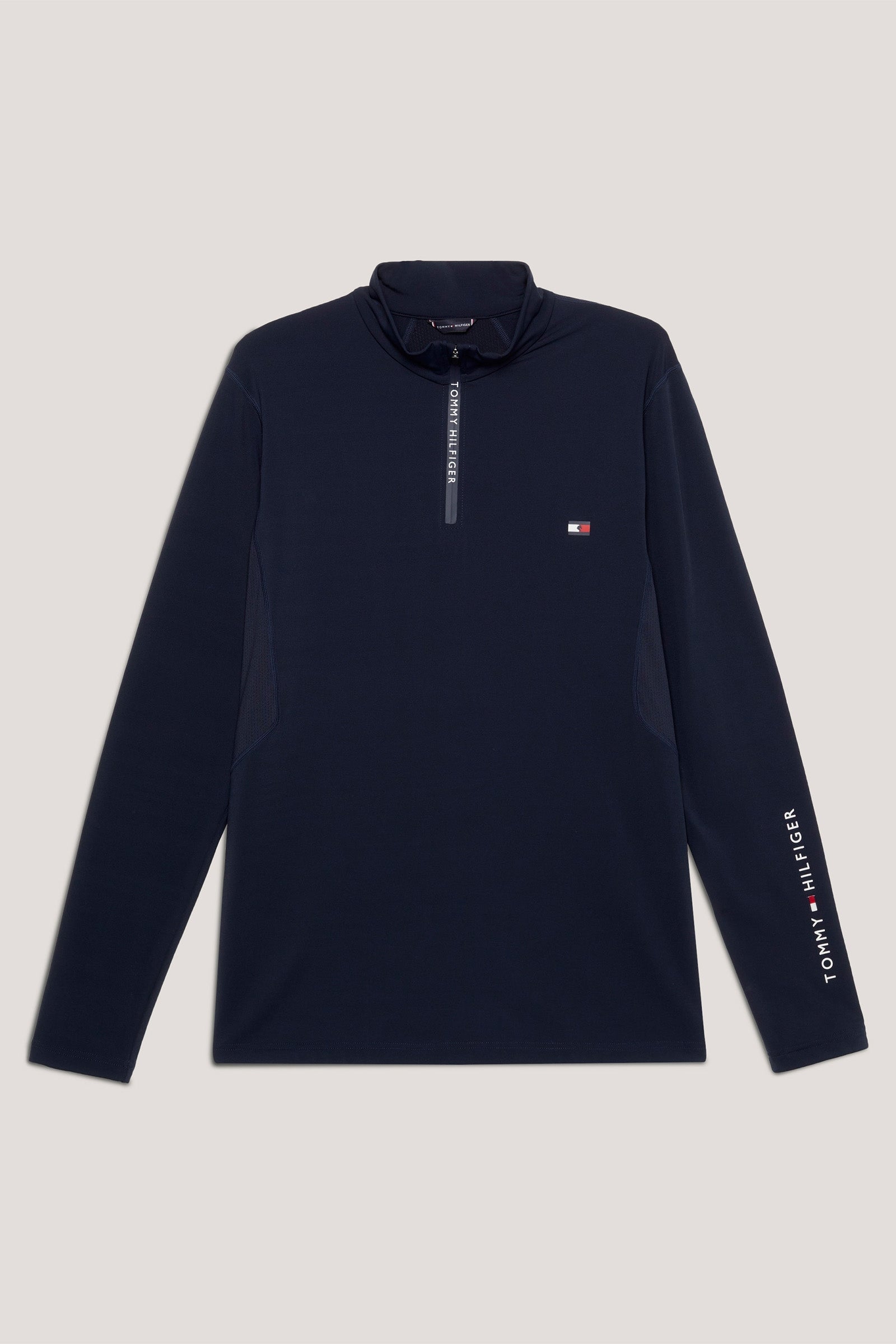 Tommy Hilfiger Equestrian lovas 1/4-es cipzáras férfi termopóló Férfi Ruházat
