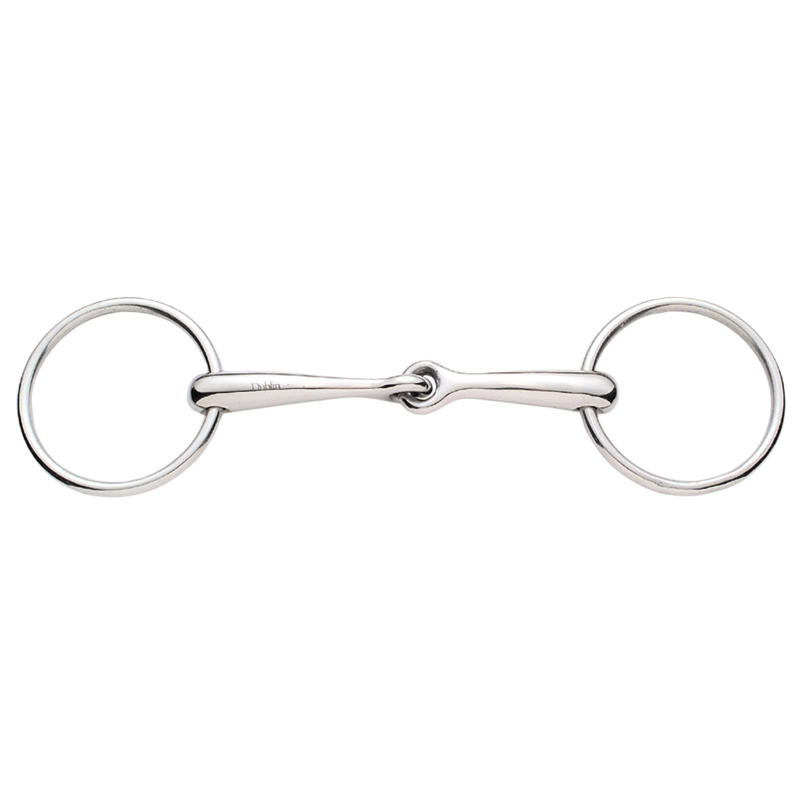 Korsteel Stainless Steel Solid Mouth Jointed 16mm Loose Ring Snaffle Bit Zablák