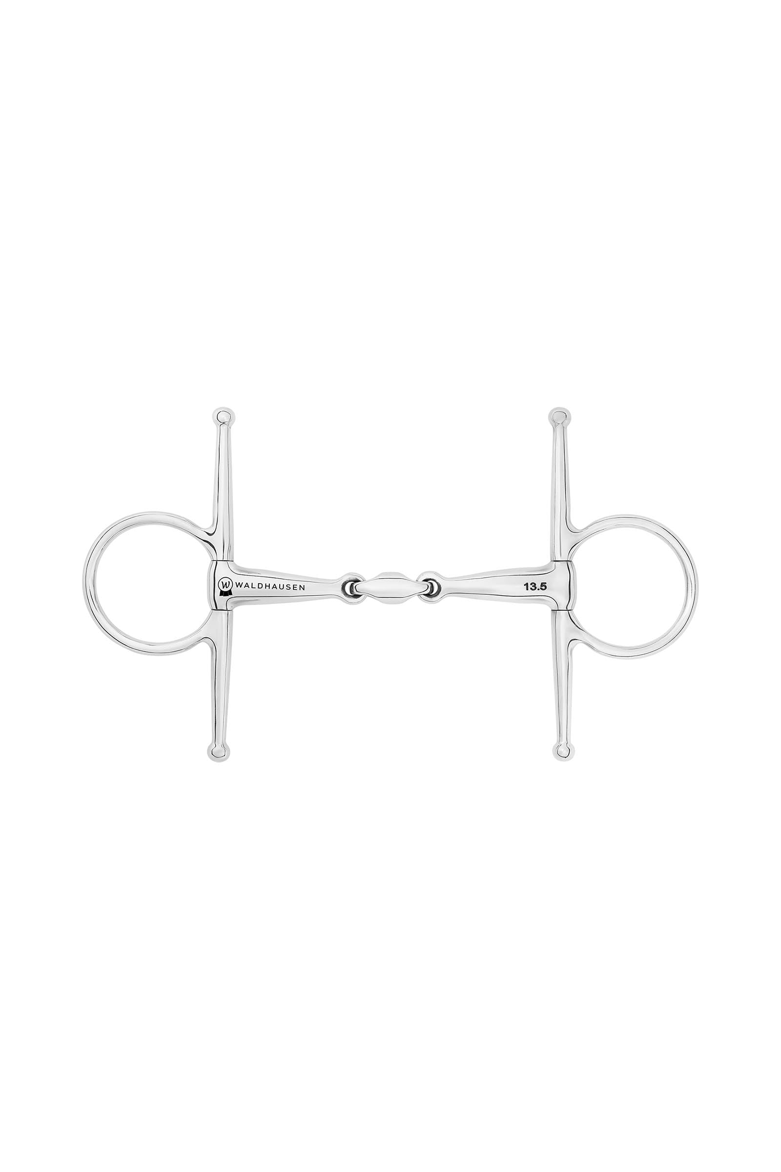 Waldhausen Full Cheek Bit, Double Jt., Stainless St., 14 mm Horse Bits