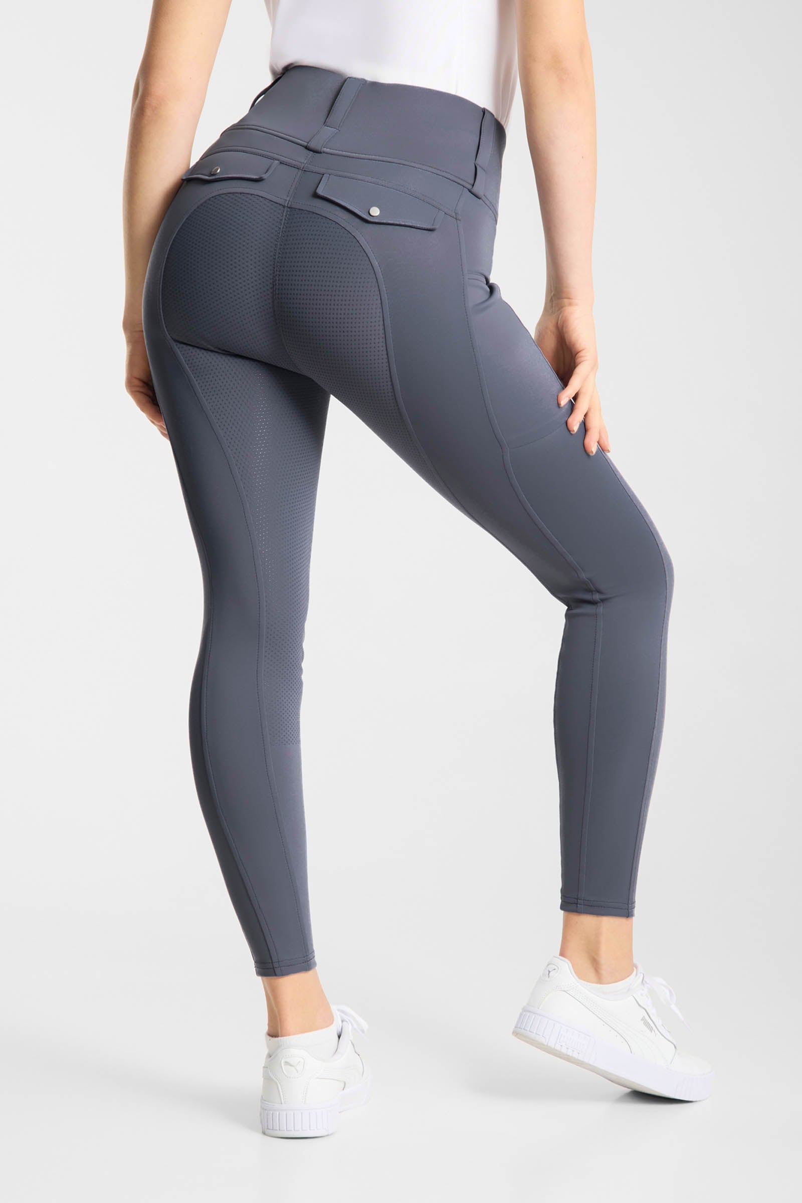 Horze Anya női szilikonos teljes üléses lovaglóleggings UPF 50+ Womens Breeches