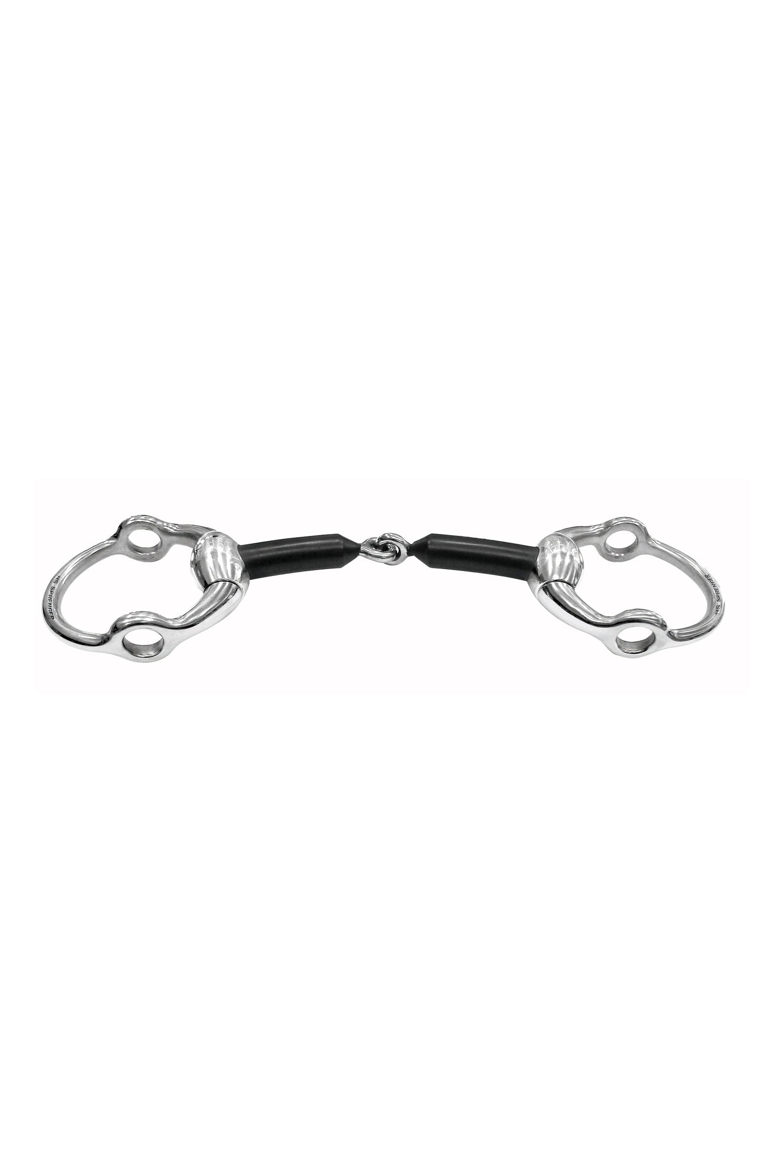 Sprenger olívás gag zabla Hardcarbon, egyszer tört, 16 mm, rozsdamentes acél Zablák