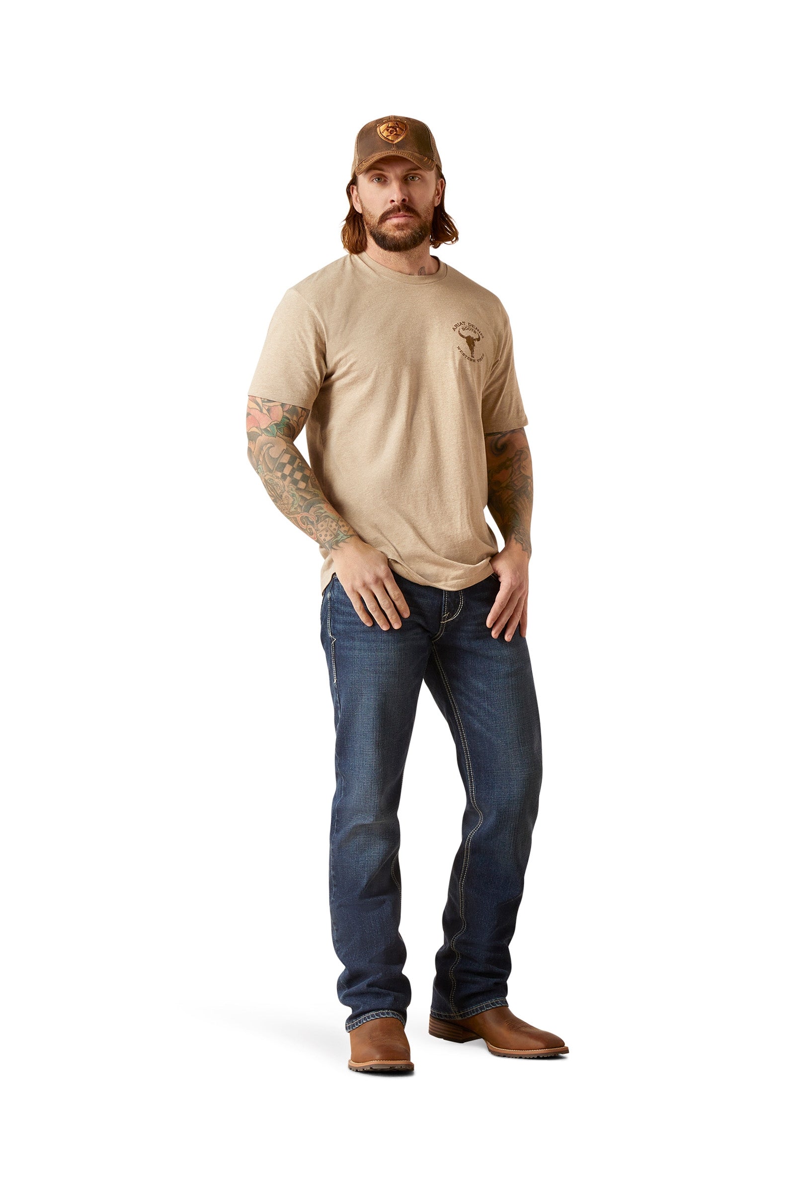 Ariat Bison Skull Men's T-Shirt Mens Riding Clothing