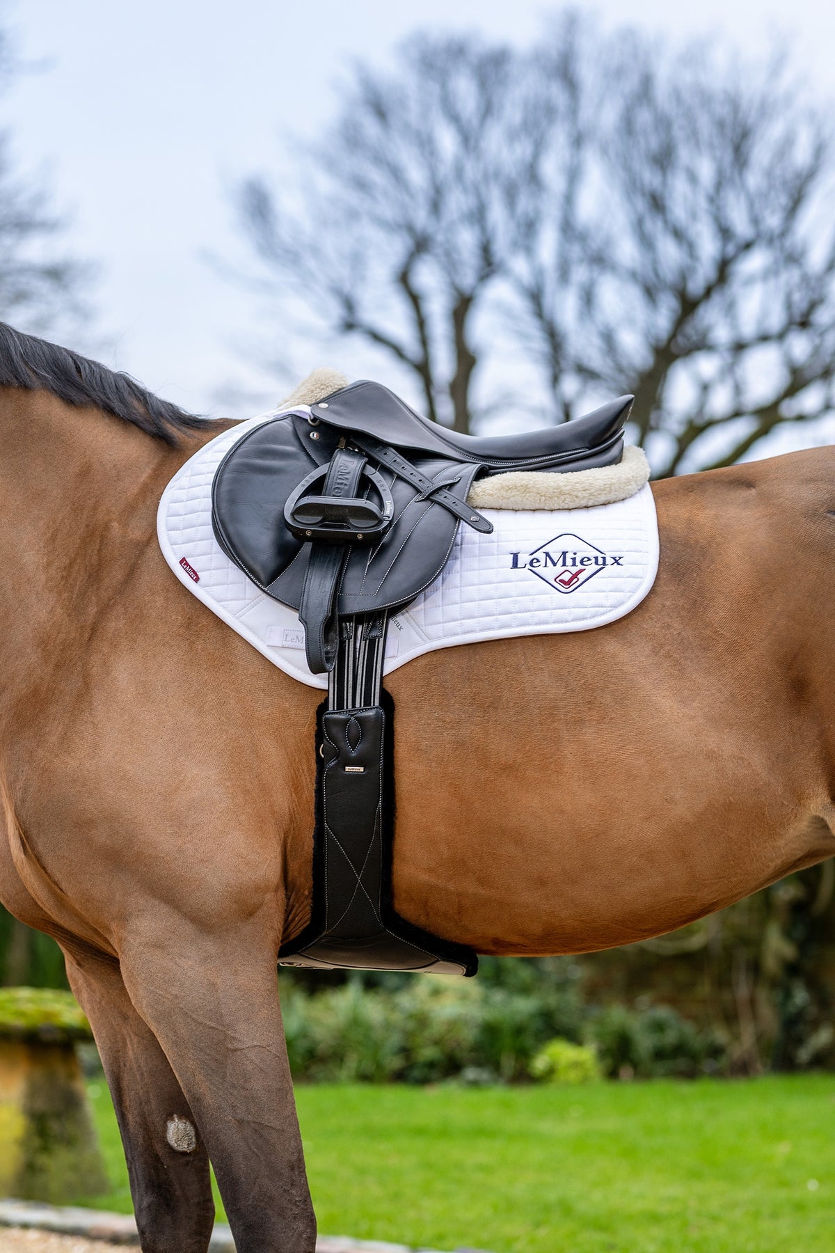 LeMieux Arika Simuwool Contoured Long Stud Girth Saddles, Girths & Stirrups