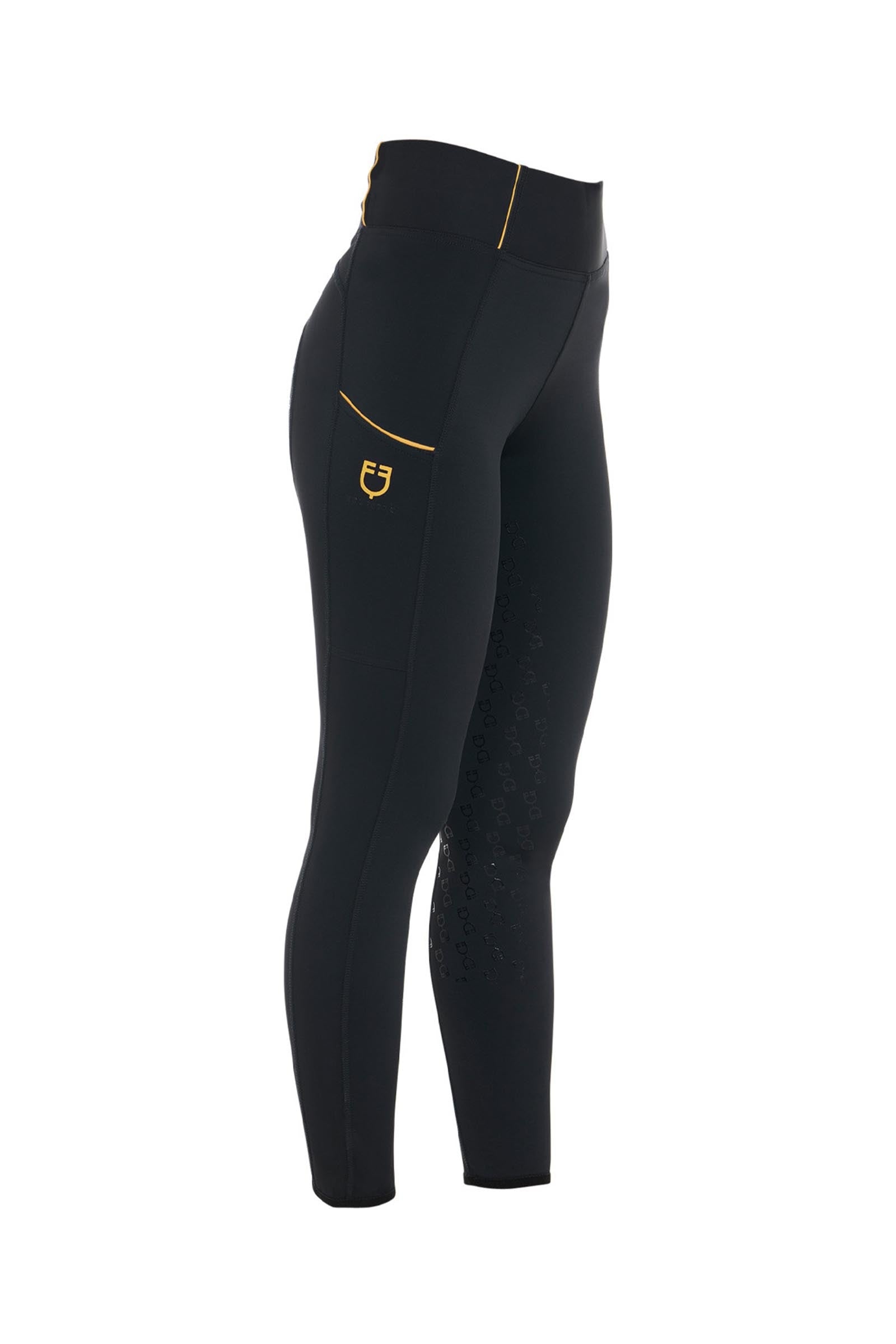 Equestro Women's Slim Fit Light Full Grip High-Waisted Leggings Womens Breeches