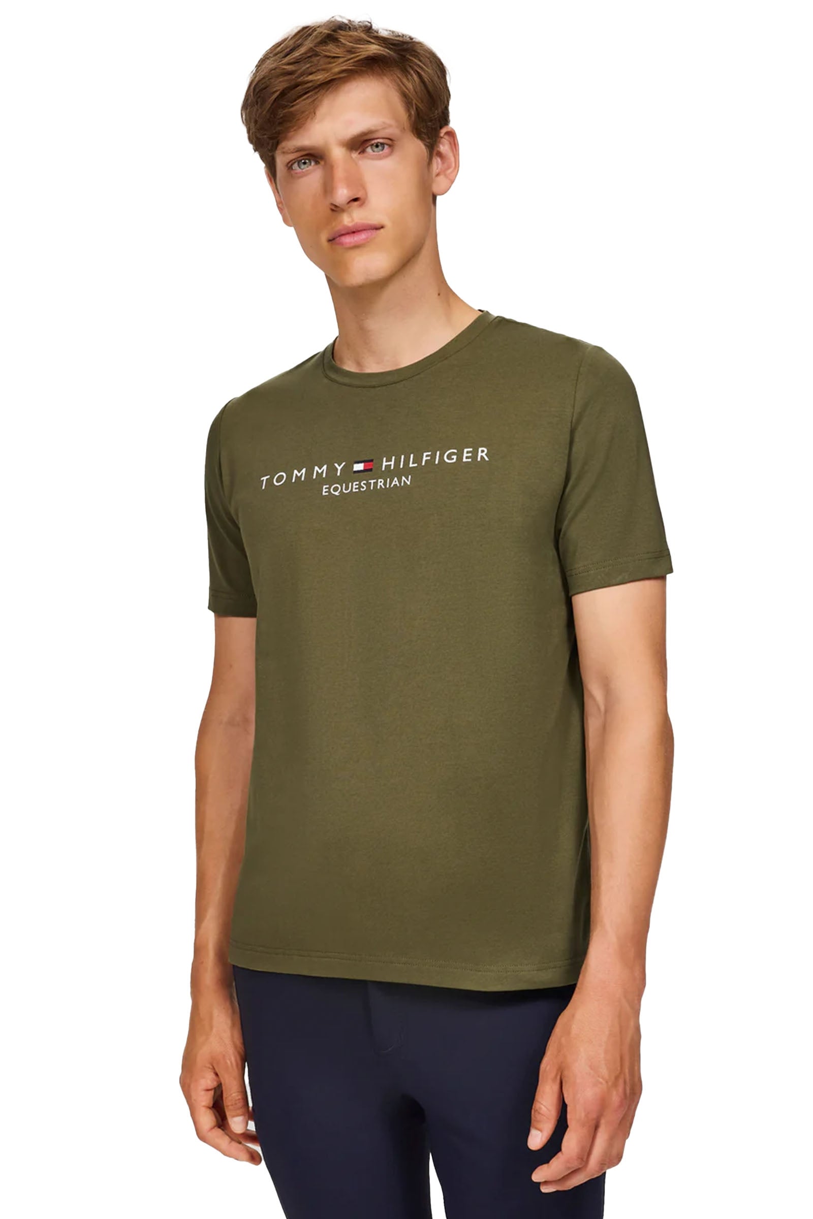 Tommy Hilfiger Equestrian Williamsburg Logo T-Shirt Short Sleeves  Mens Riding Clothing