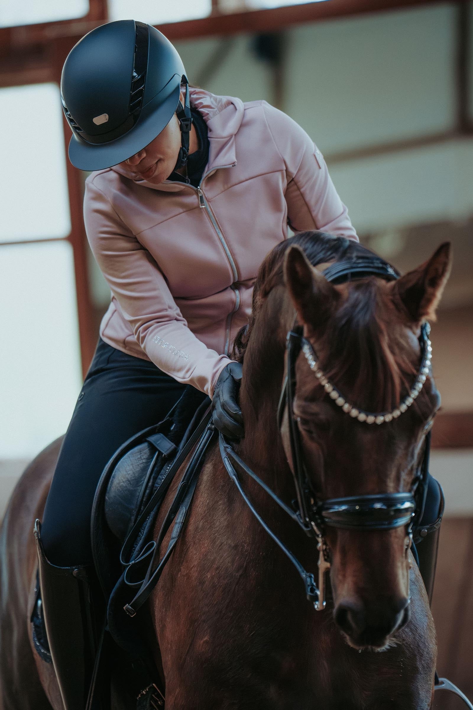 Abus Airluxe Pure Long Visor Riding Helmet Safety Equipment