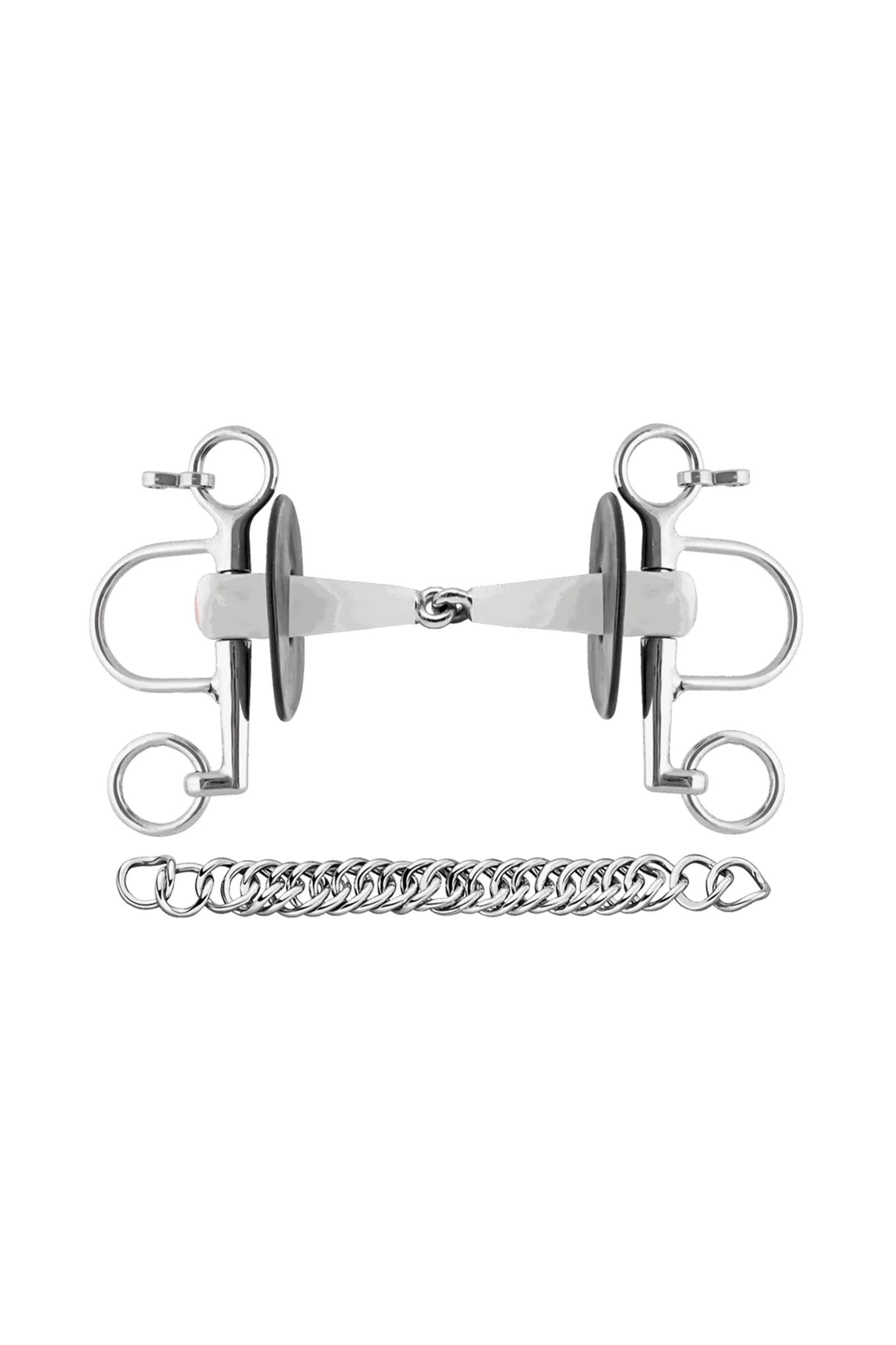 Sprenger Nathe pelham, egyszer tört, 18 mm, rövid szárak, termoplaszt Zablák
