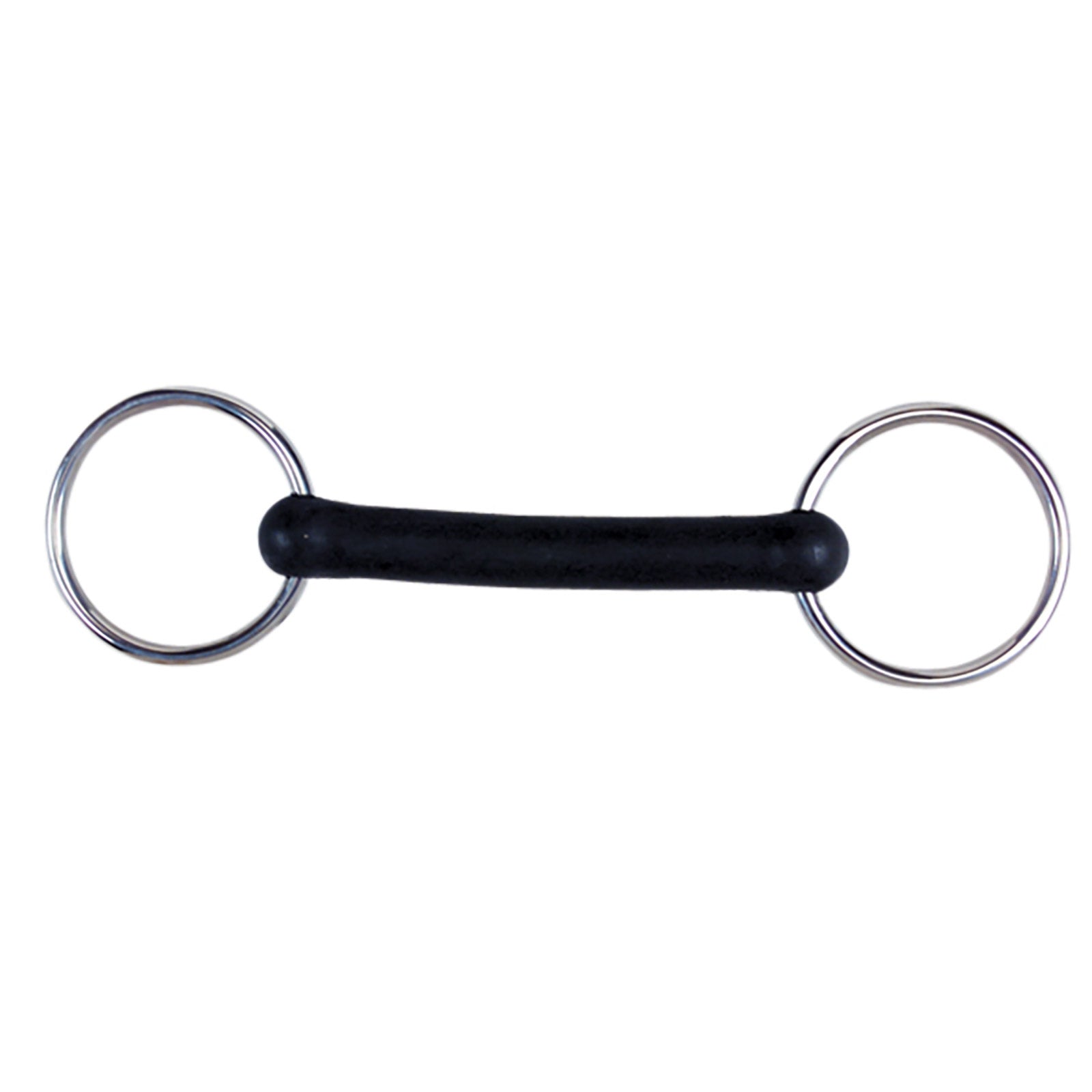 Korsteel Flexi Rubber Mullen Mouth Loose Ring Snaffle Bit Zablák