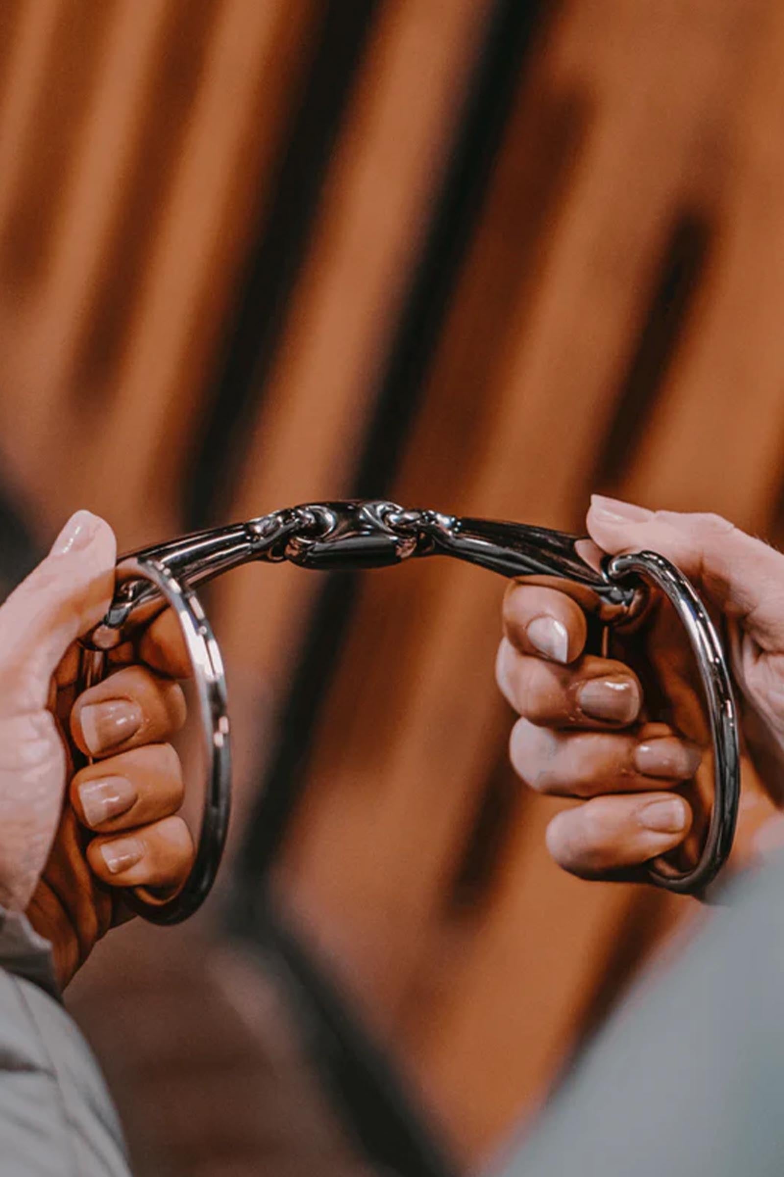 Sprenger Max Control Bradoon Bit, Locking Mech., Double Jt. 12mm, Stainless St. Horse Bits