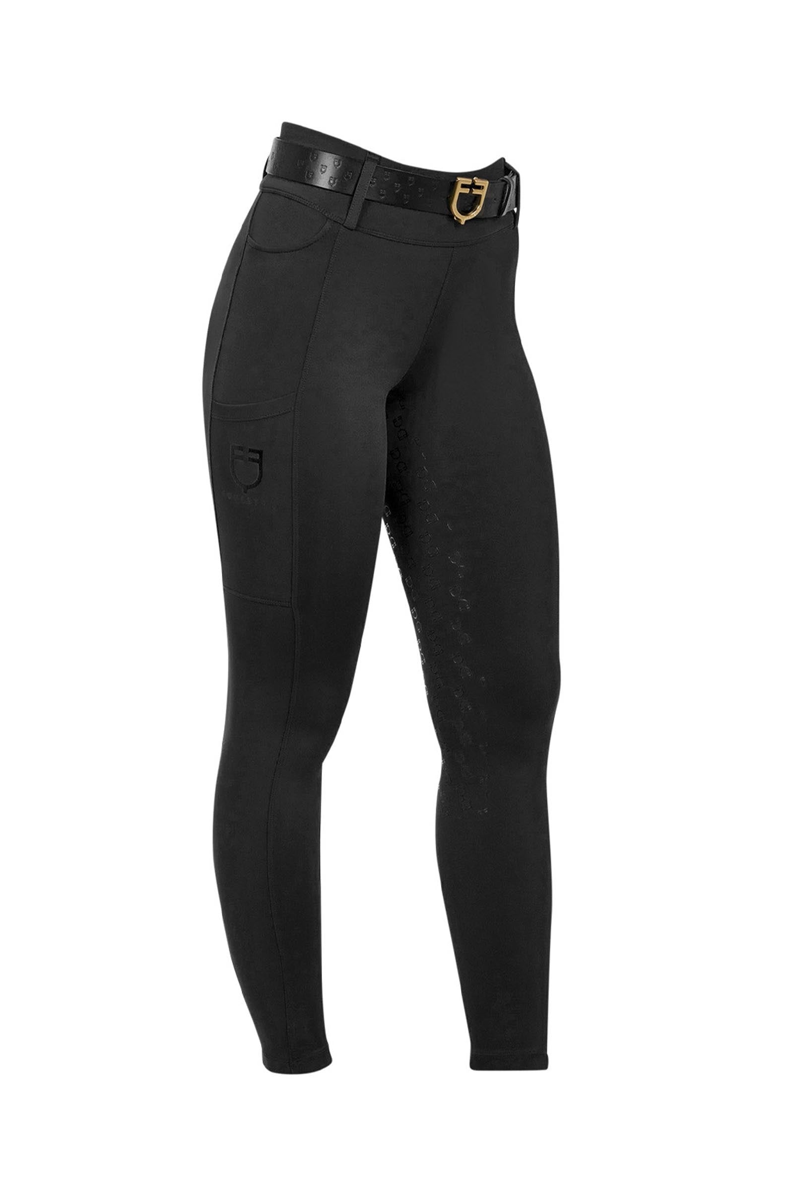 Equestro Women's High-waisted Leggings Full Grip With Belt Loops Womens Breeches