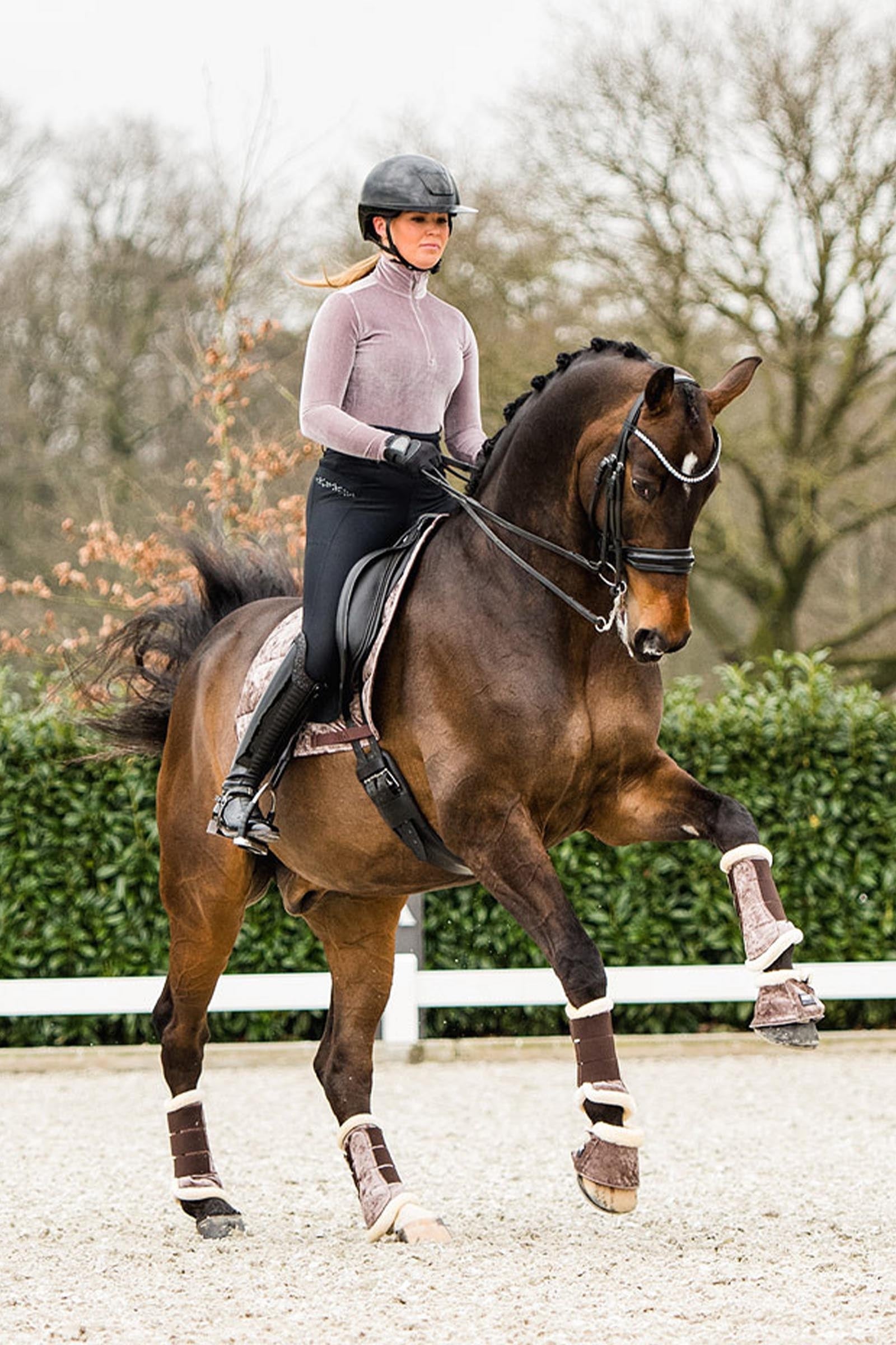 Anky ANKY Jubilee Faux Fur Bell Boots Leg Protection & Hoof Protection for Horses