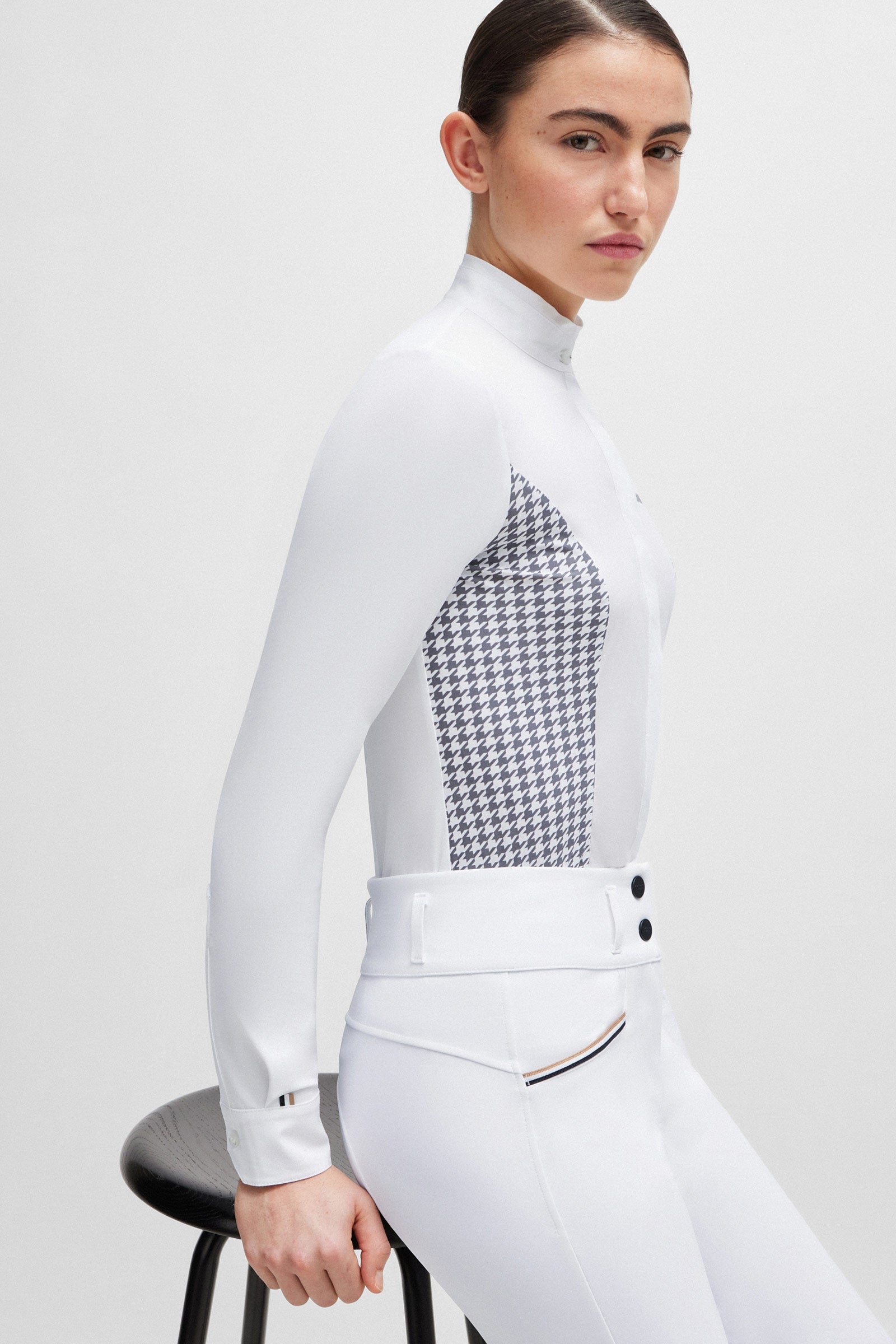 BOSS Equestrian Boss Emma Show Blouse Houndstooth Women’s Riding Clothing