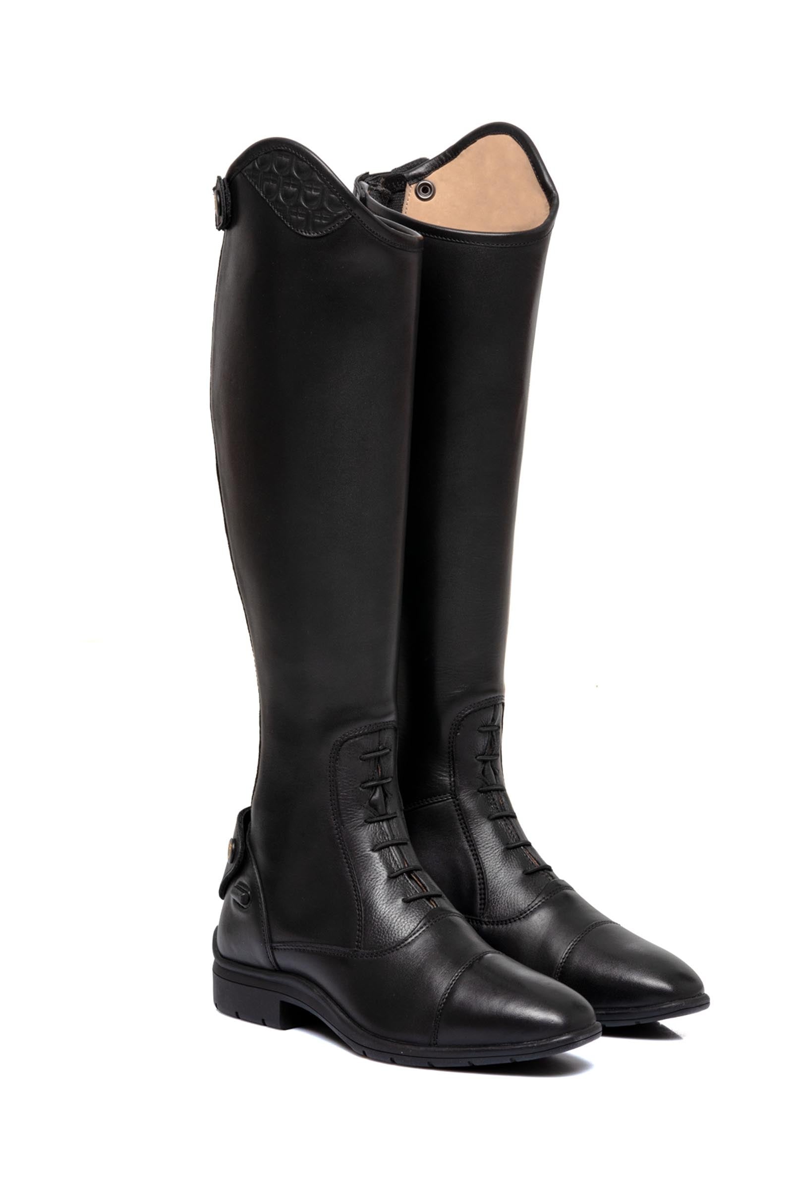 Equestro Unisex Boots With Laces and Multilogo Insert Riding Boots & Riding Shoes
