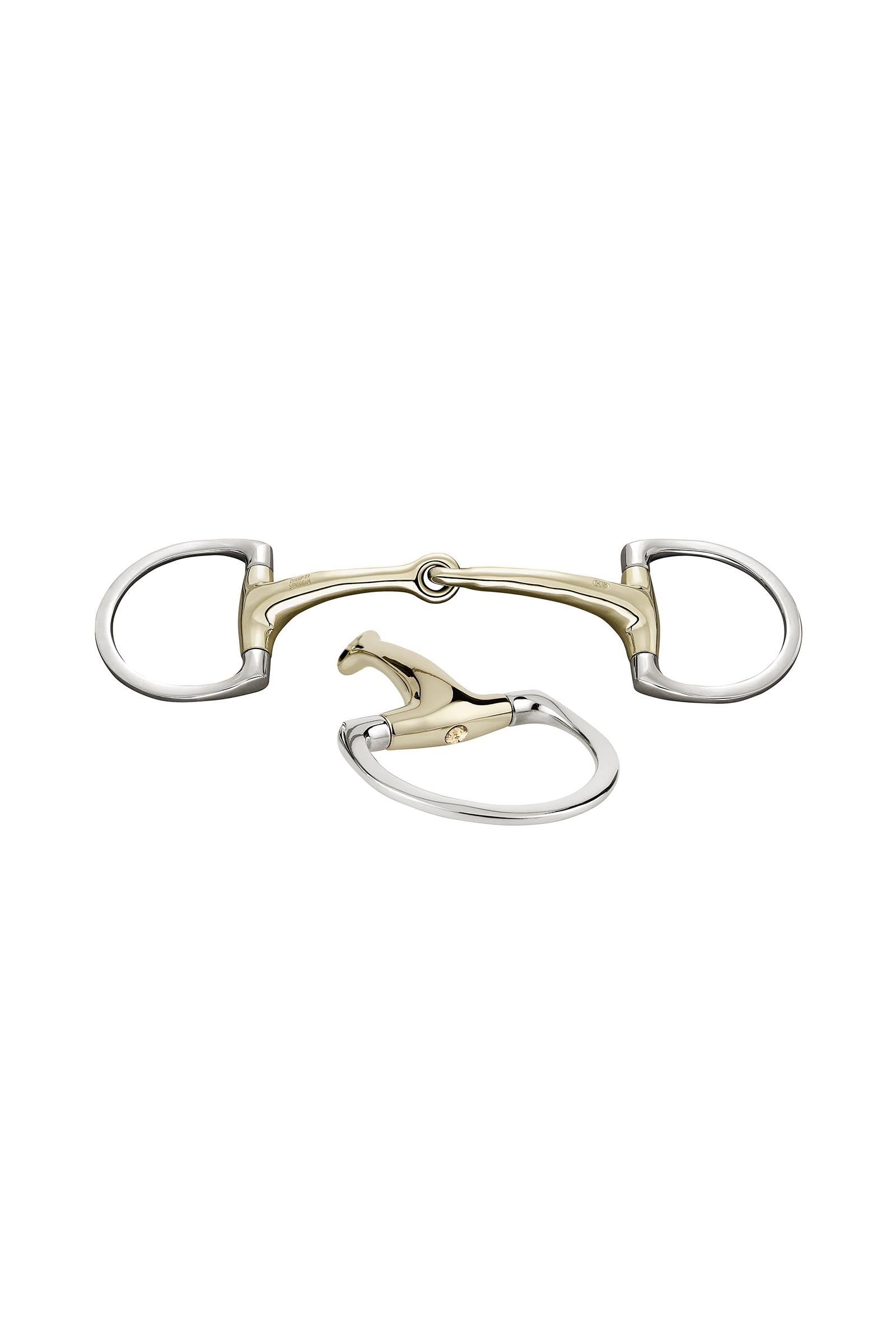 Sprenger Dynamic RS Eggbutt Bit D-Rings, Single Jt. 16mm, Sensogan, W. Crystals Horse Bits