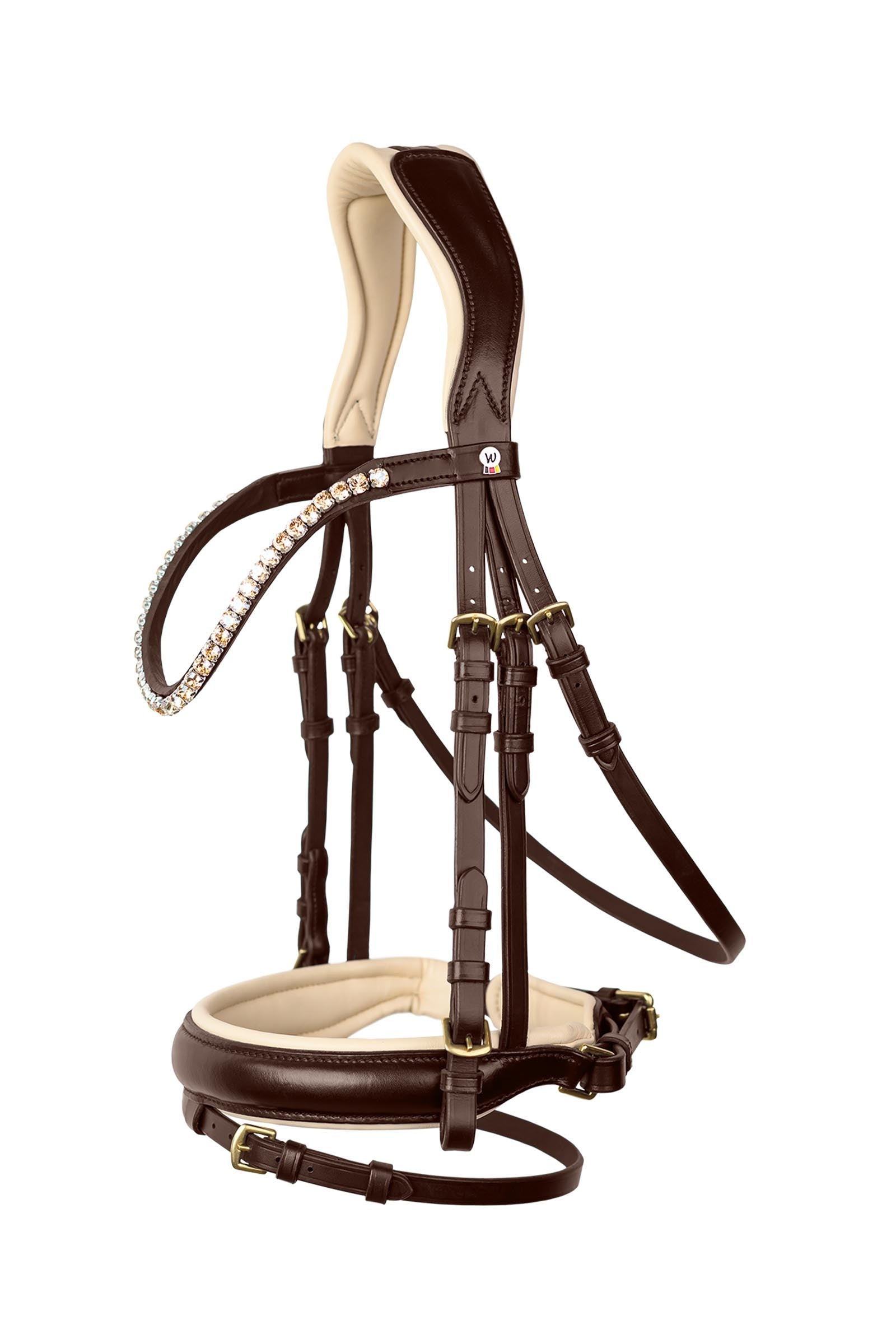 Waldhausen X-Line Ivory Bridle With Pullback Combined Nosenband Bridles & Reins