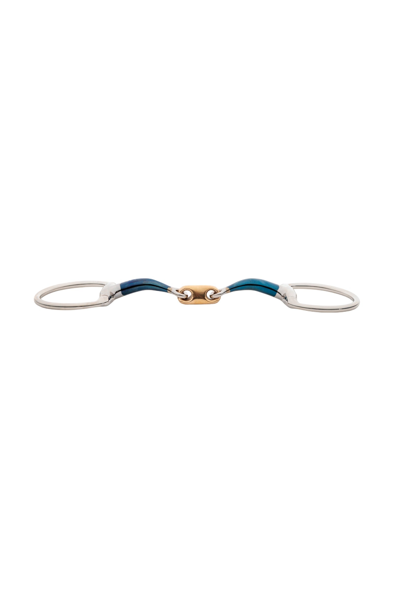 Kavalkade Ergonomic Eggbutt Snaffle Bit Double Jointed, Lock Up, 14 mm Horse Bits