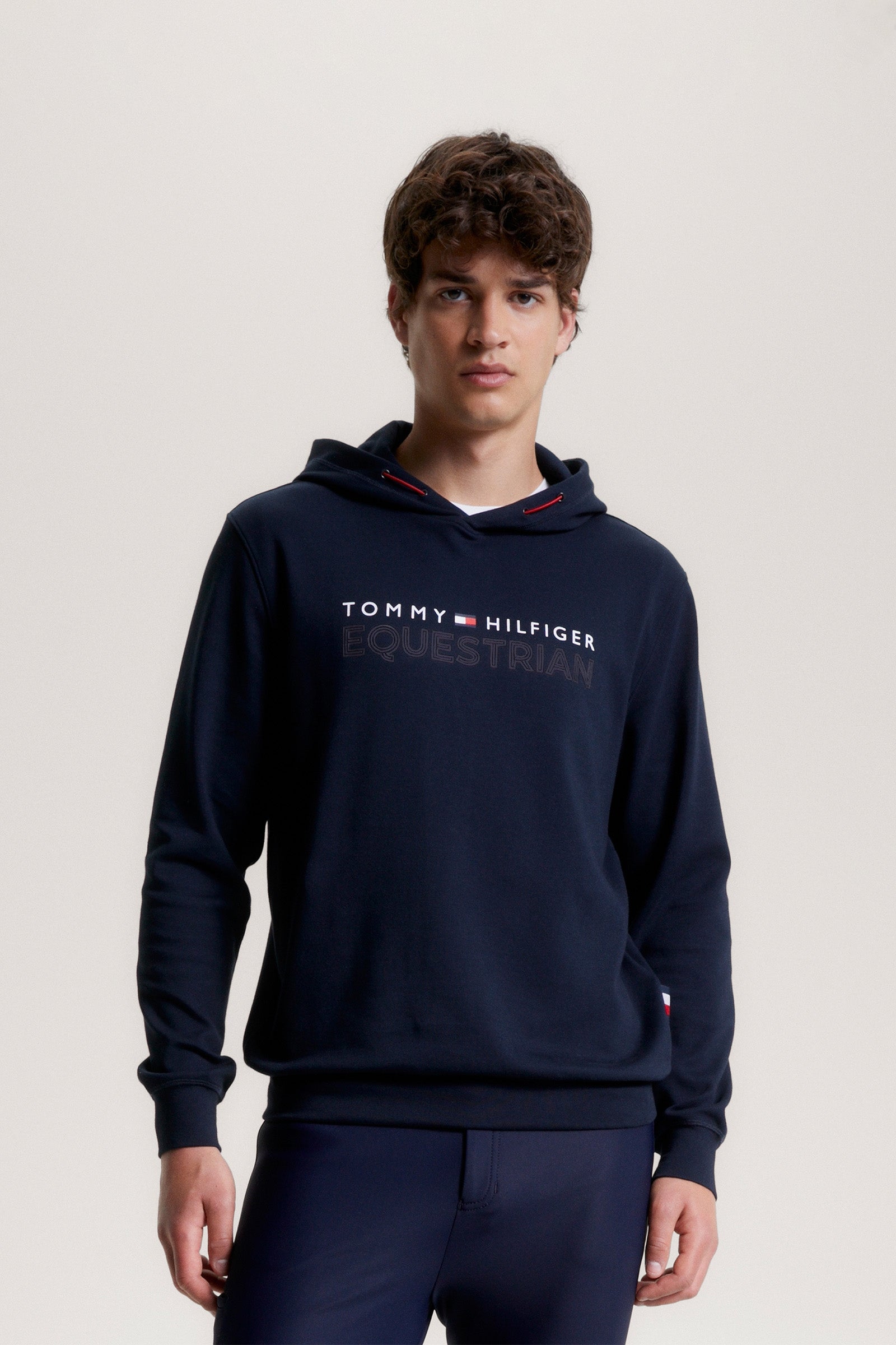 Tommy Hilfiger Equestrian London Logo Fleece Hoodie Mens Riding Clothing