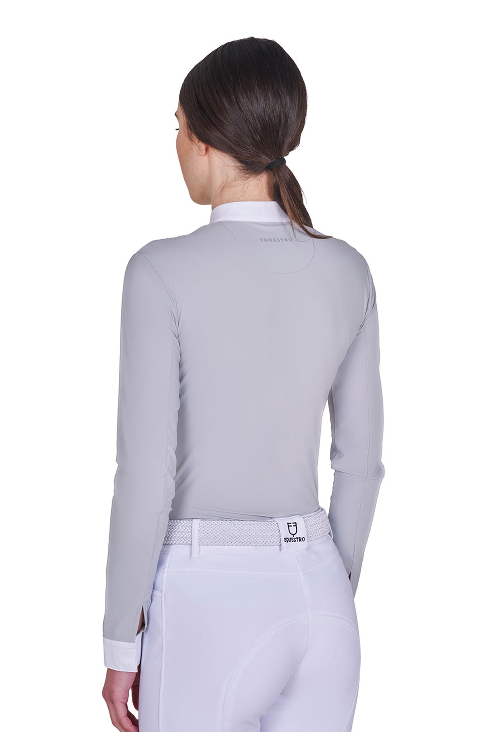Equestro SS2026 Women's Invisible ZIP Competition Polo Shirt LS Women’s Riding Clothing